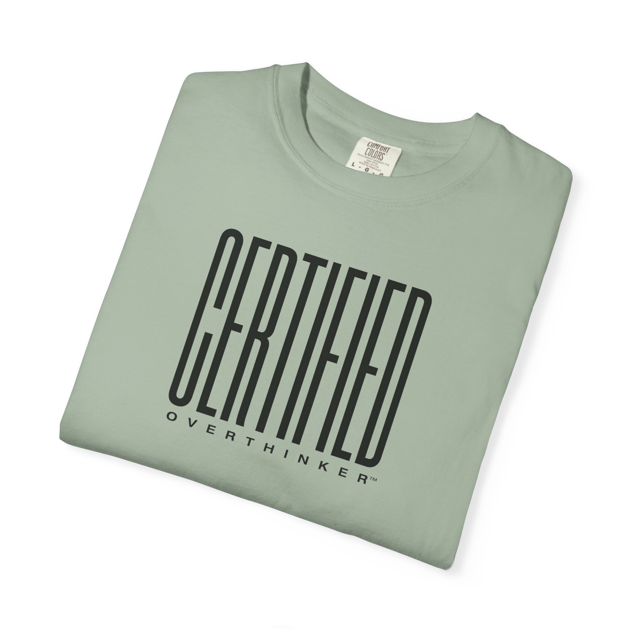 Certified Overthinker™ Sans-Serif Tee – Bold Black on White - Image 11