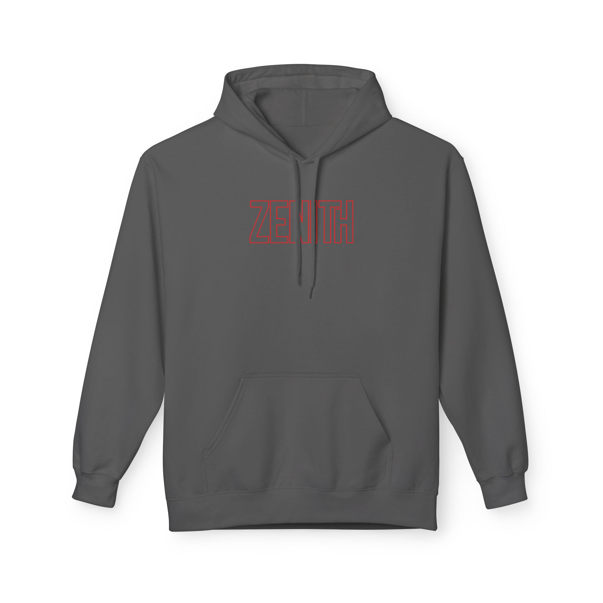 Zenith Red Outline Hoodie – Peak Performance Typography - Image 9