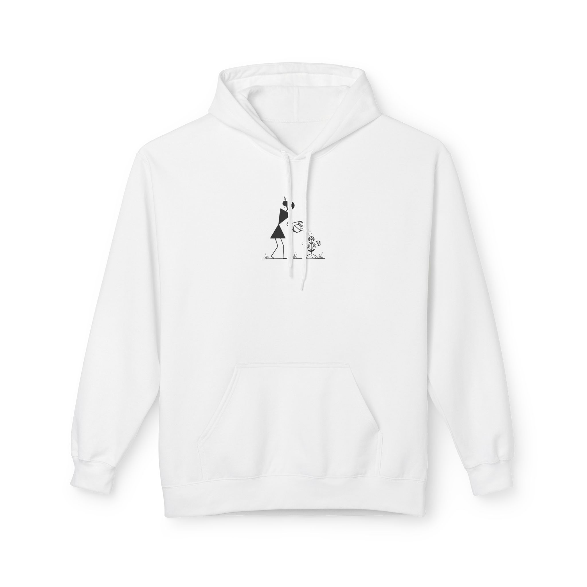 Watering Can Gardener Hoodie – Folk Art Botanica on White