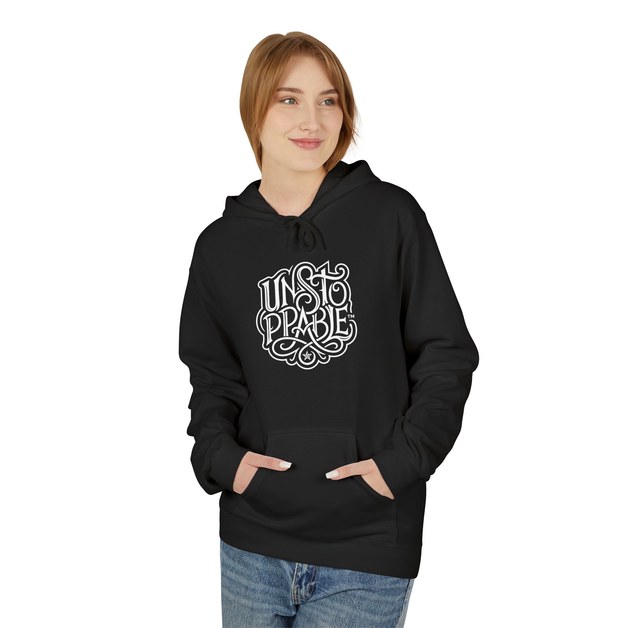 Unstoppable™ Hoodie – Gothic Blackletter Power Statement - Image 3