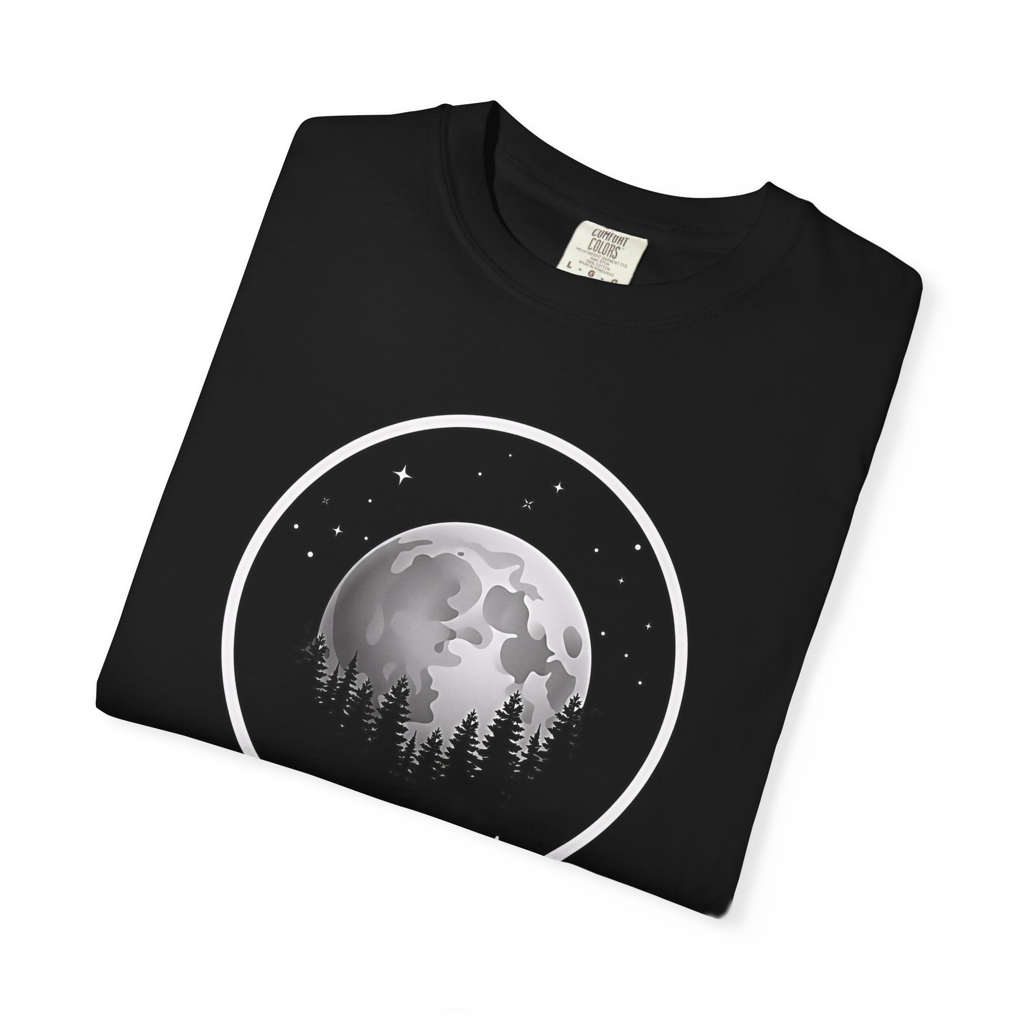 Melting Moon Tee – Mystical Forest Night Art - Image 7