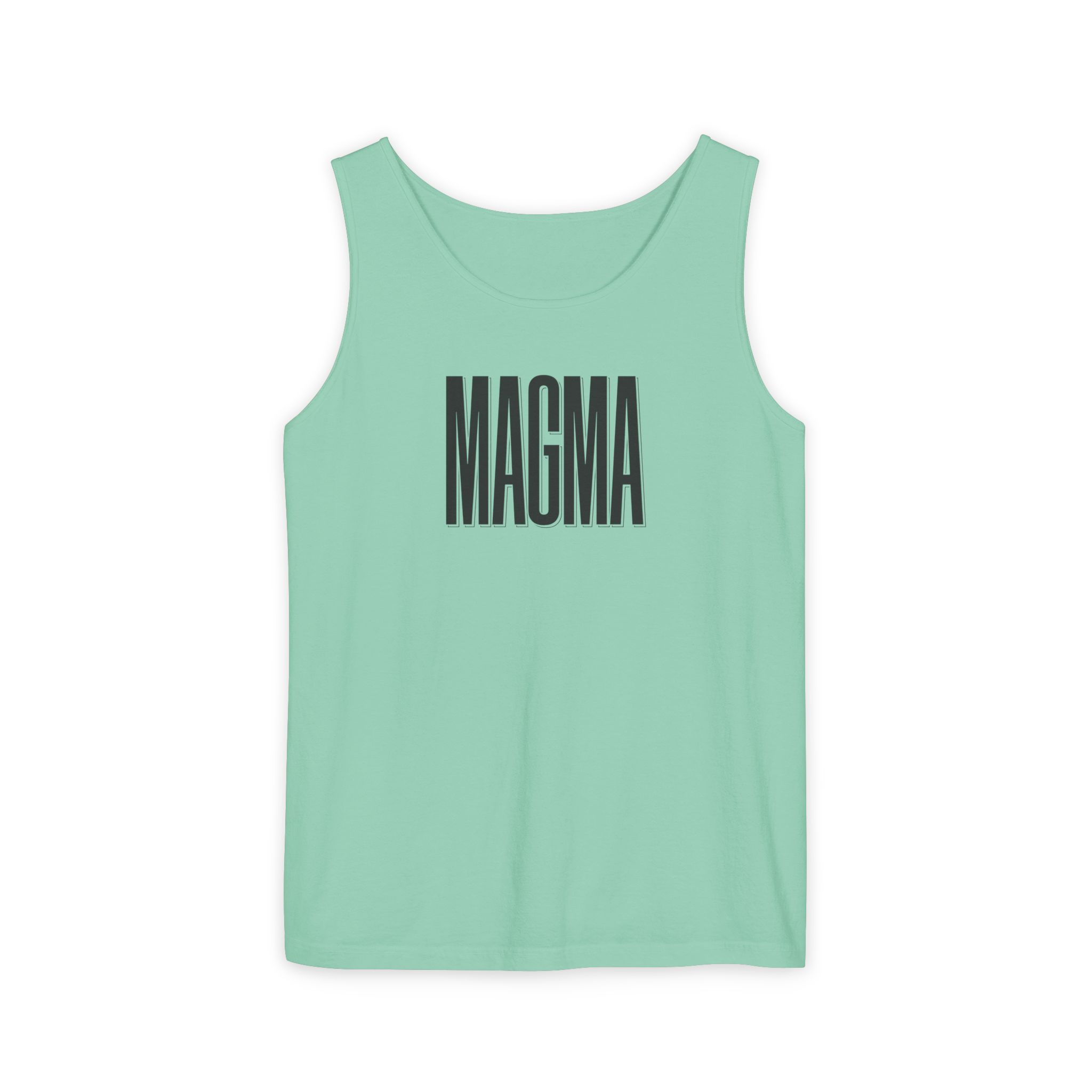 Magma Black Tank Top – Bold Shadow Type on White - Image 9