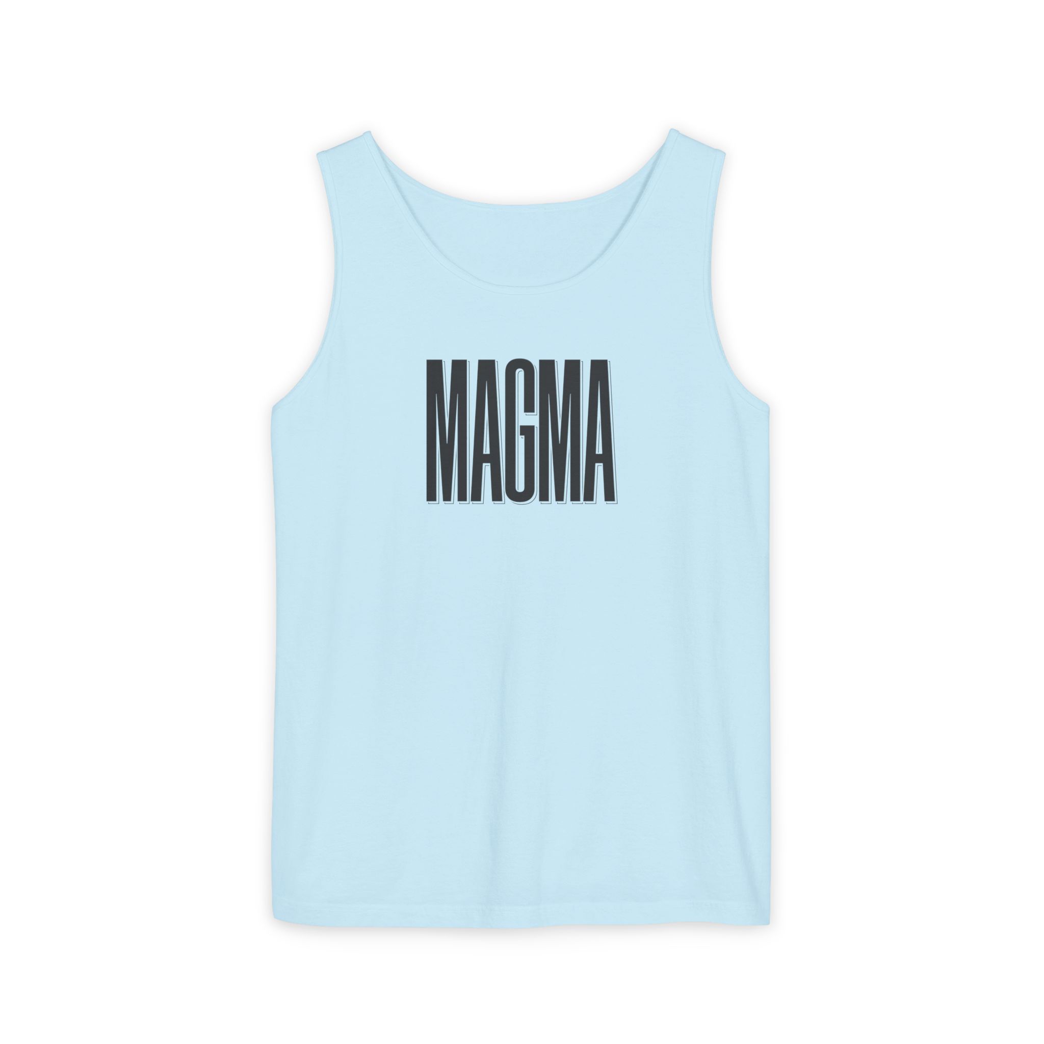 Magma Black Tank Top – Bold Shadow Type on White - Image 17