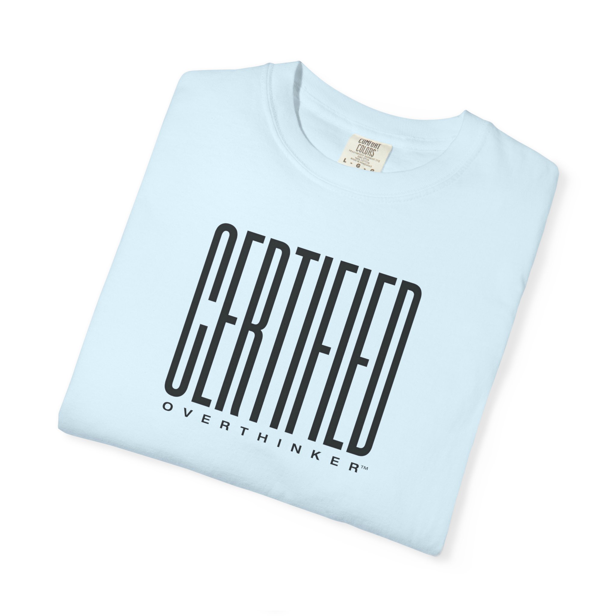 Certified Overthinker™ Sans-Serif Tee – Bold Black on White - Image 19