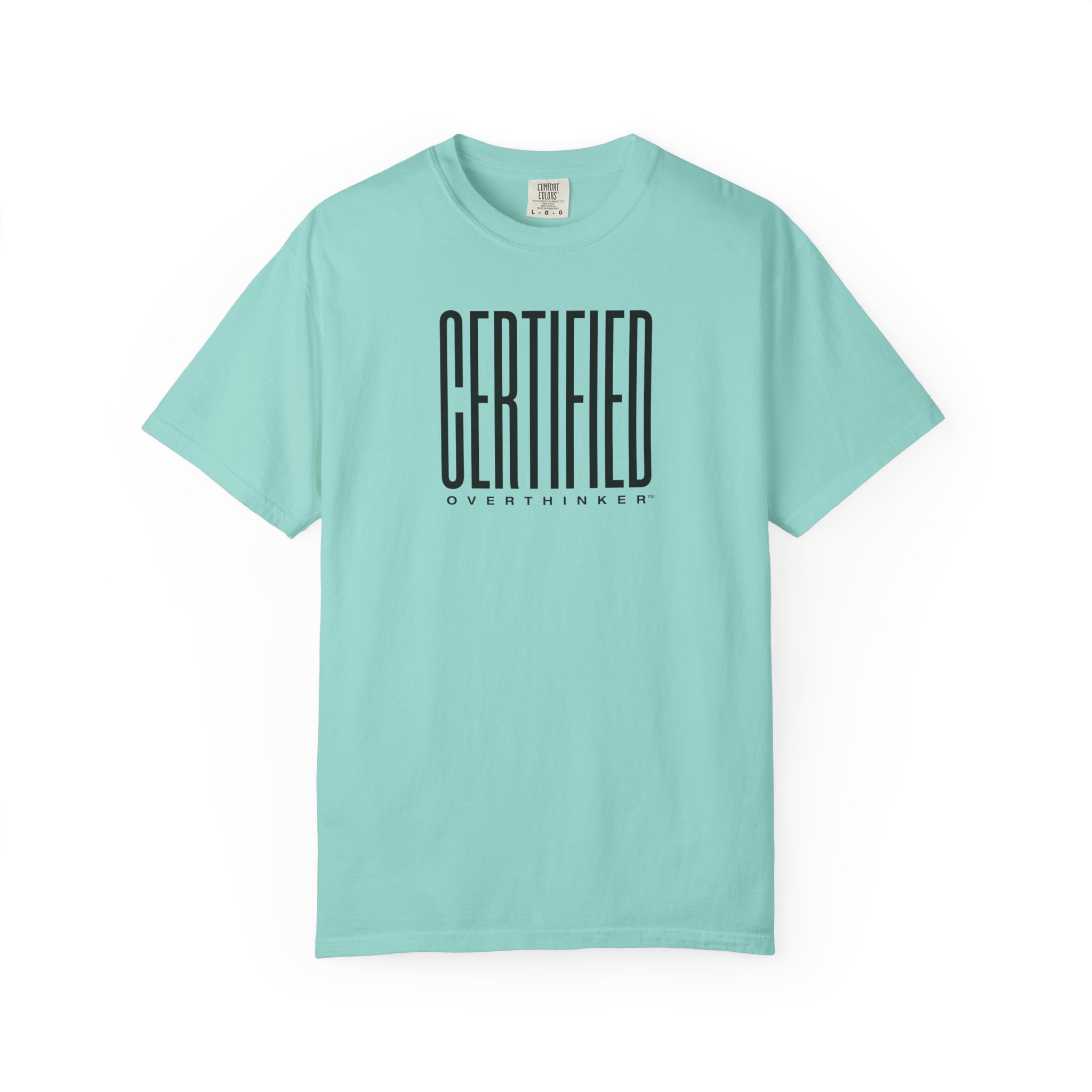 Certified Overthinker™ Sans-Serif Tee – Bold Black on White - Image 13
