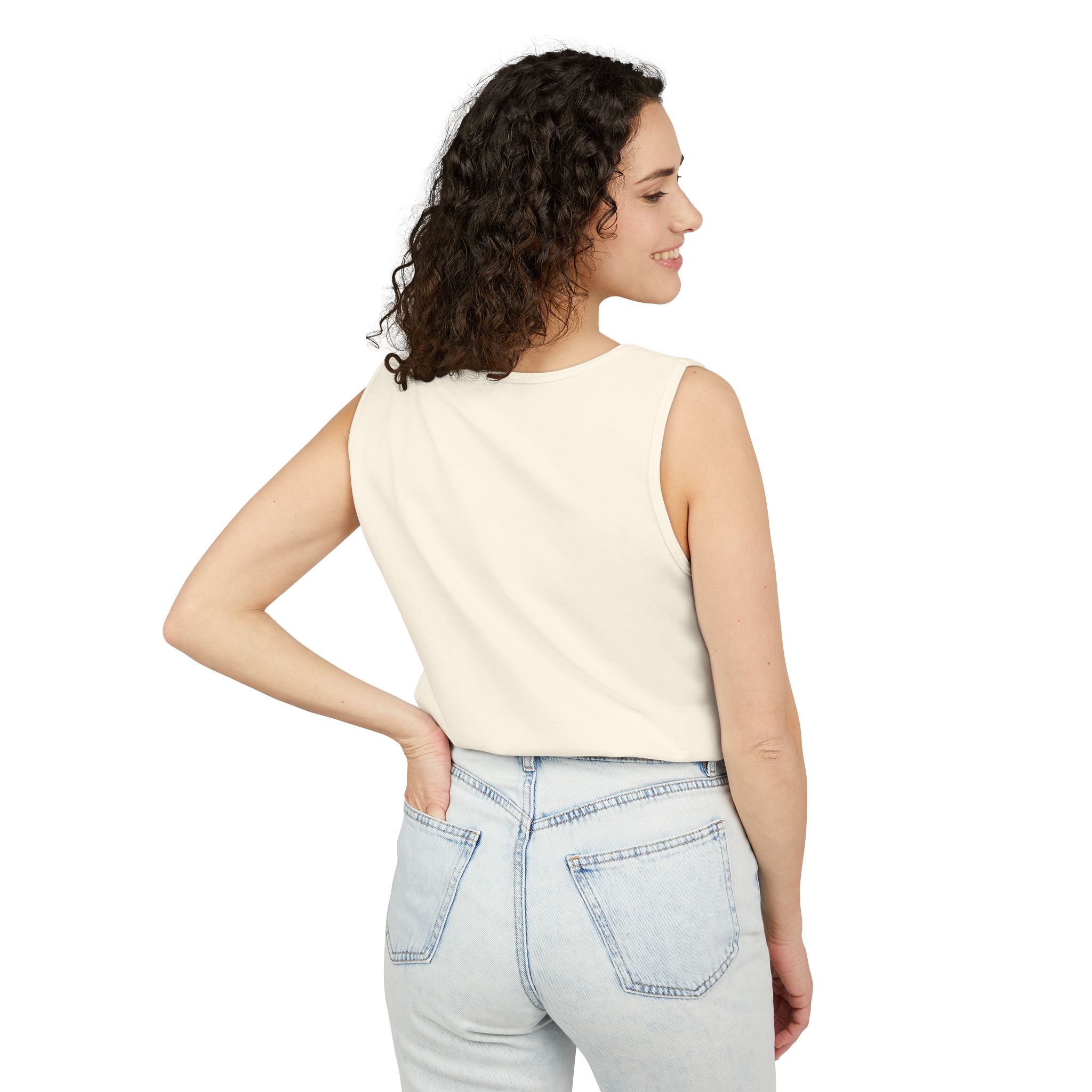 Steaming Mad Tank Top – Cartoon Anger Illustration on White - Image 8