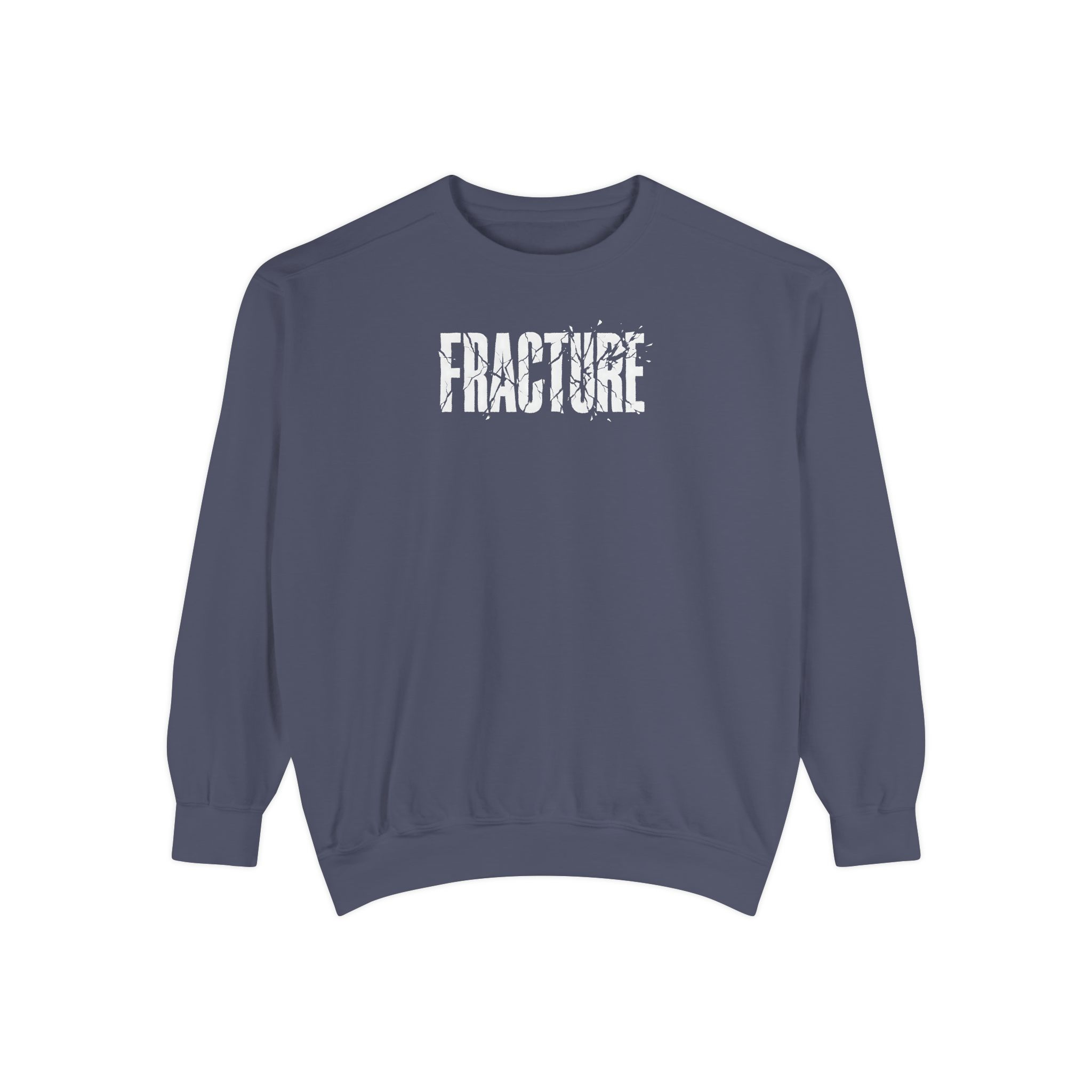 Fracture Sweatshirt – Shattered Typography Streetwear