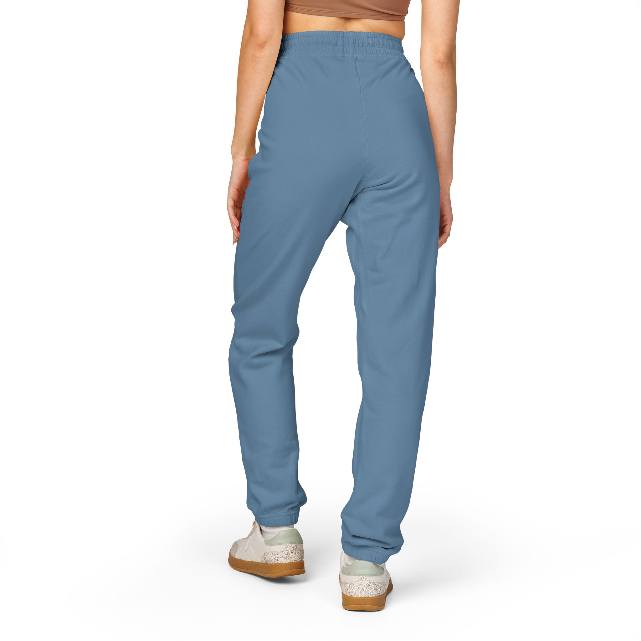 Ikigai Kanji Sweatpants – White Fleece Japanese Life Philosophy Leg Print - Image 12
