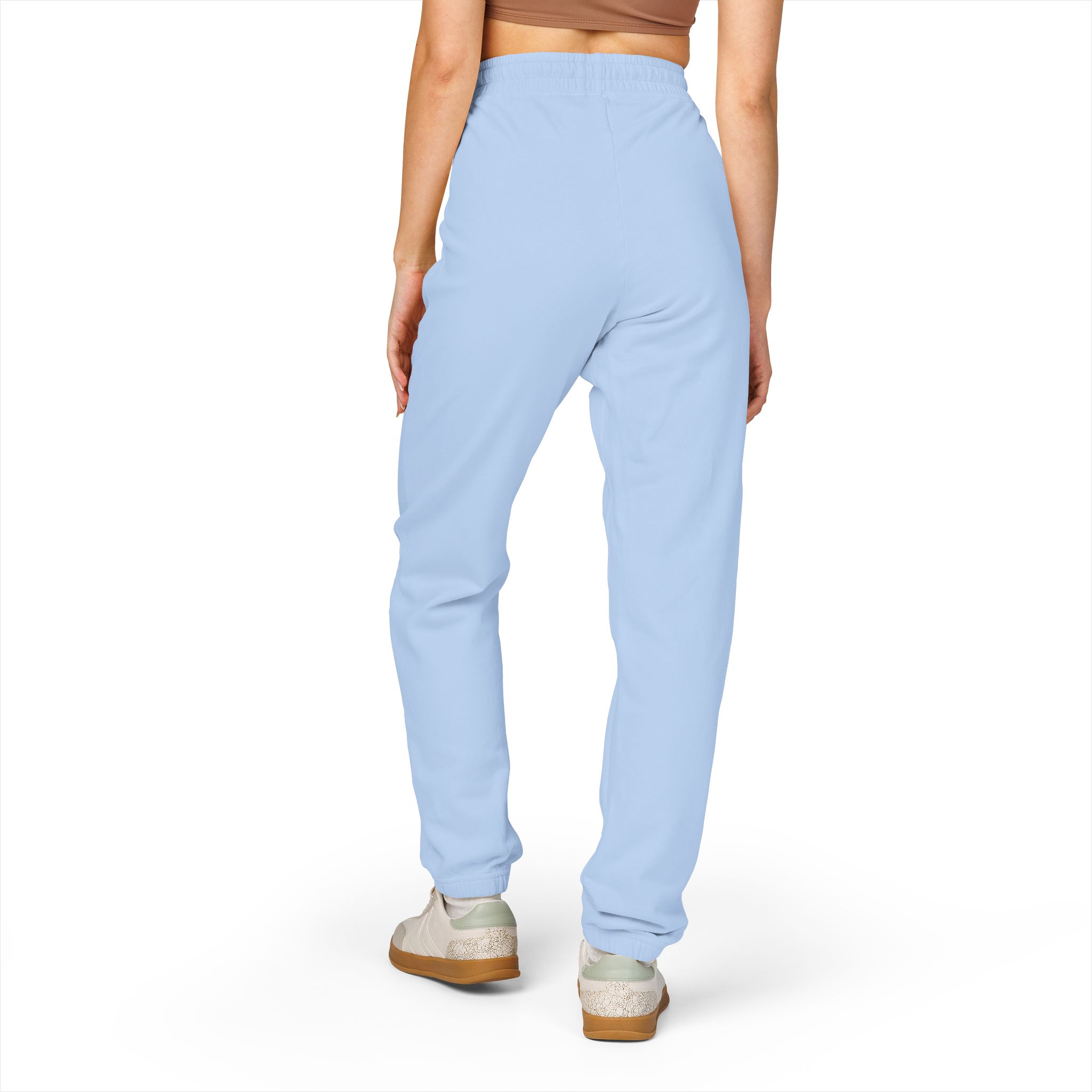 Ikigai Kanji Sweatpants – White Fleece Japanese Life Philosophy Leg Print - Image 8
