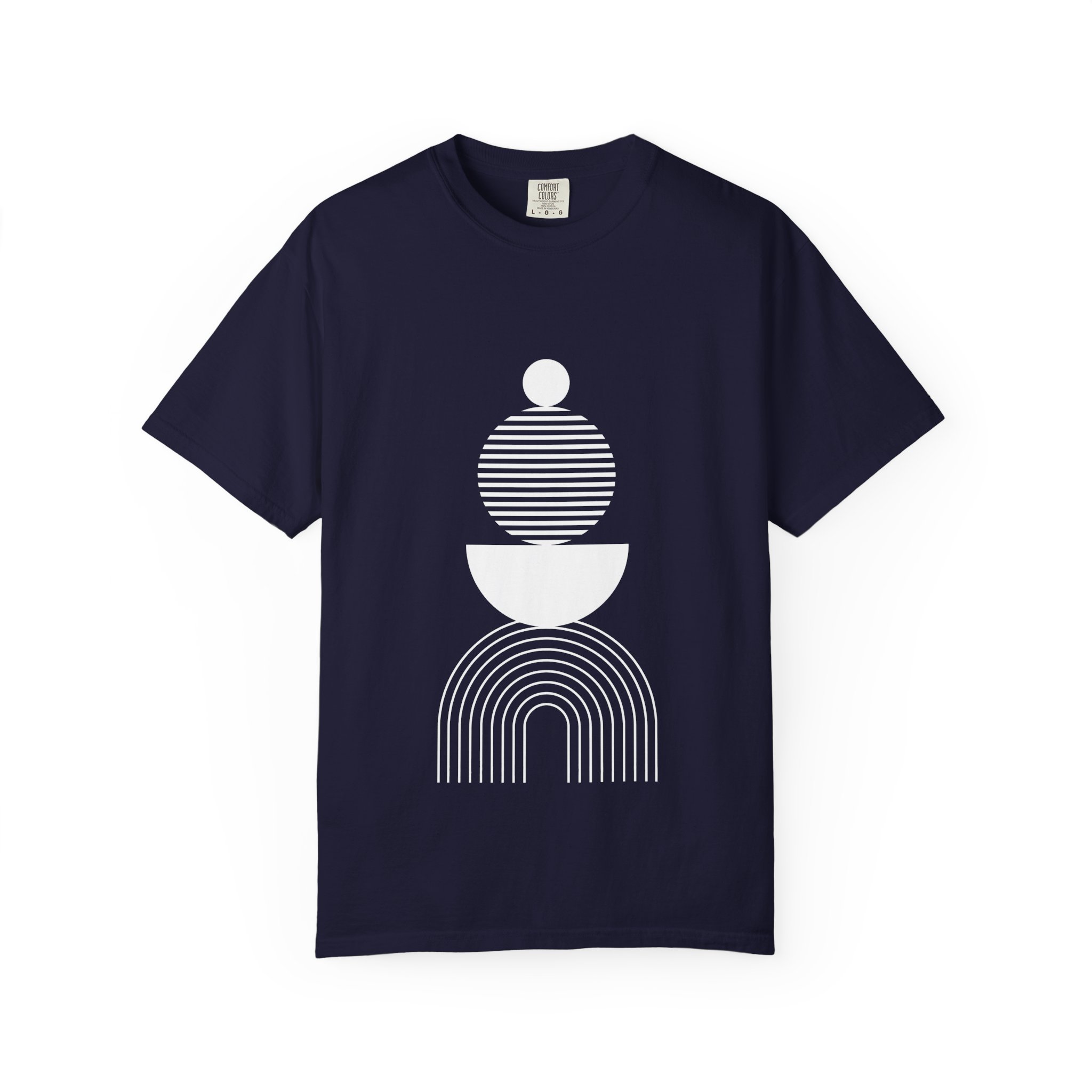 Bauhaus Balance Tee – Minimalist Geometric Abstract Art
