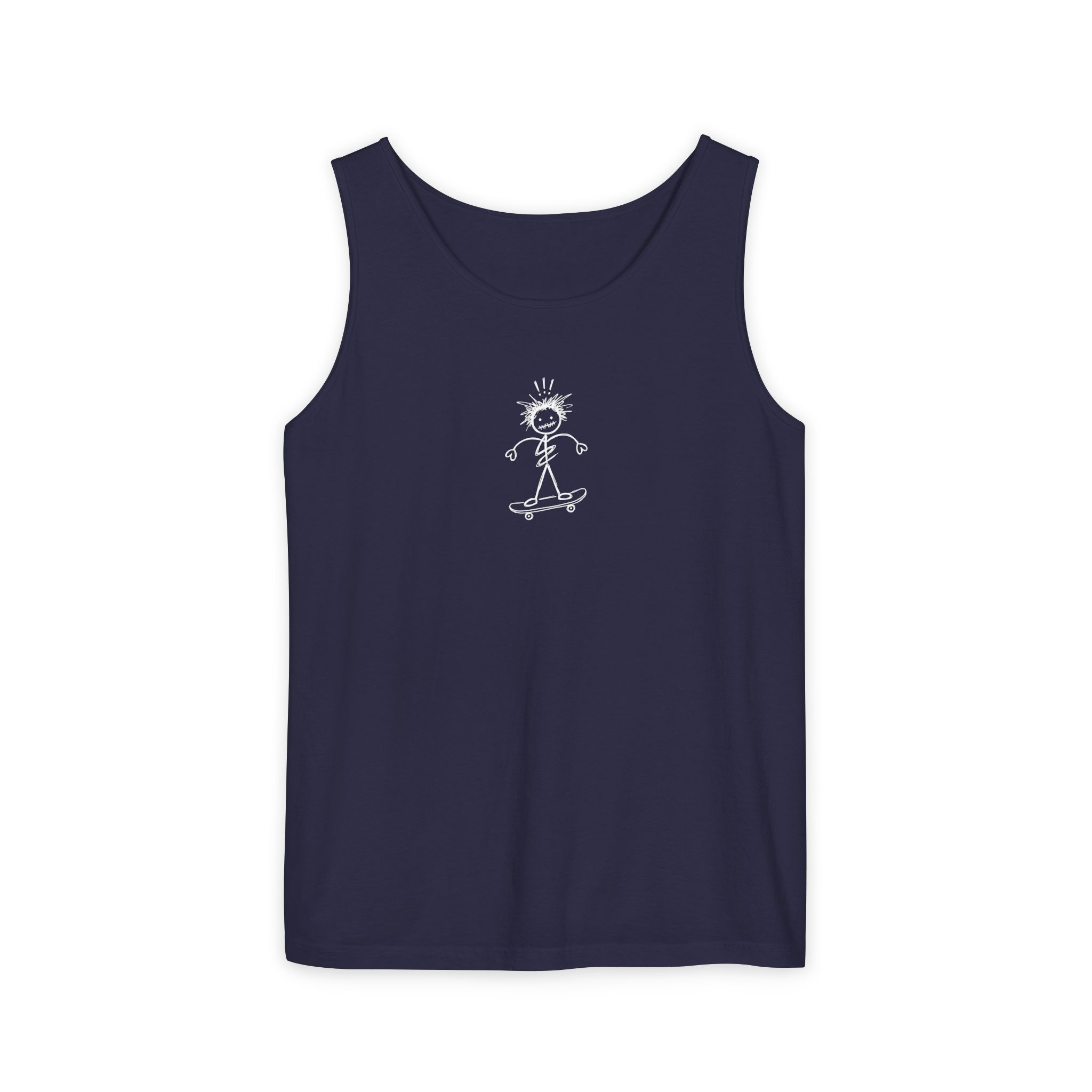 Skater Doodle Tank Top – Stick Figure Skateboard Art