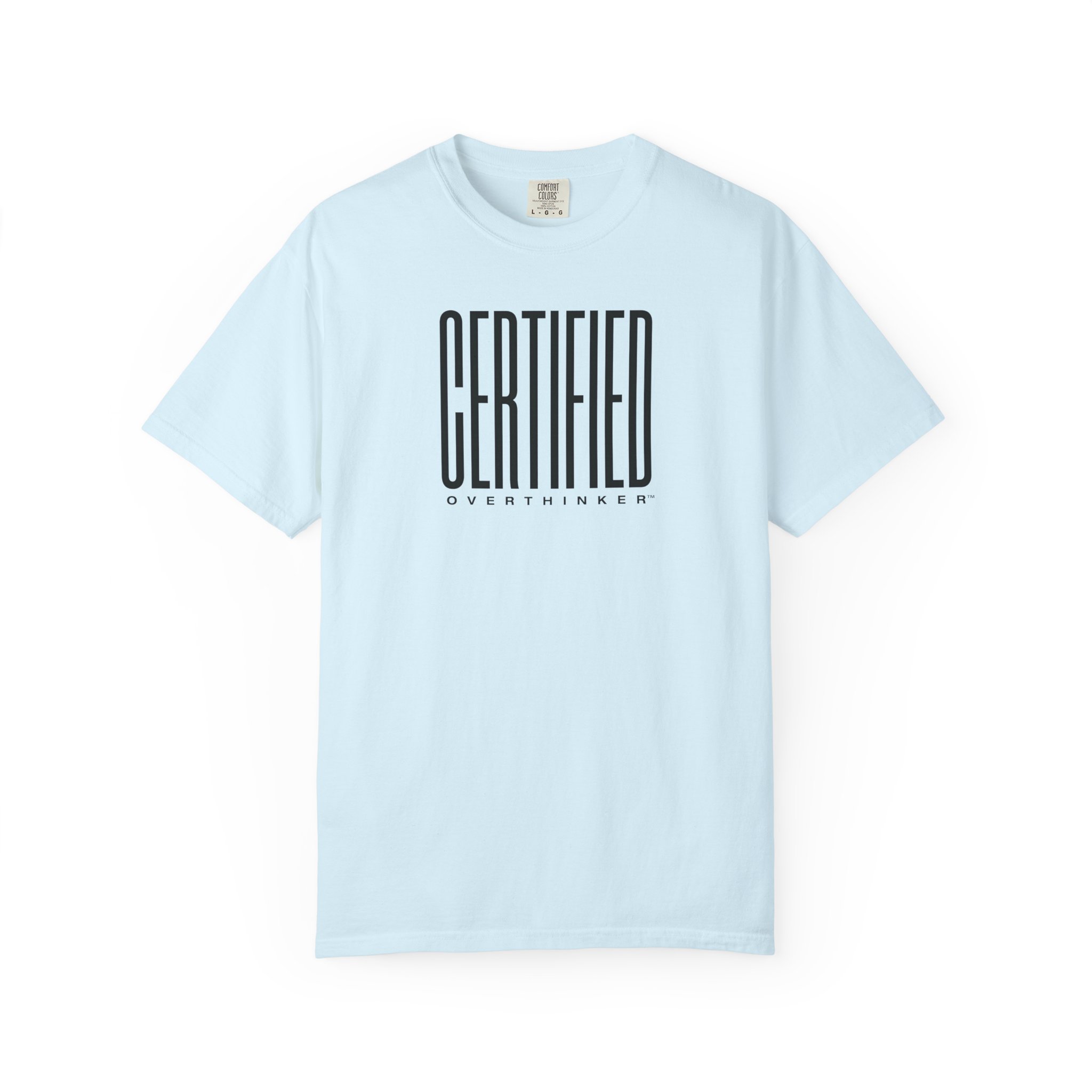 Certified Overthinker™ Sans-Serif Tee – Bold Black on White - Image 17