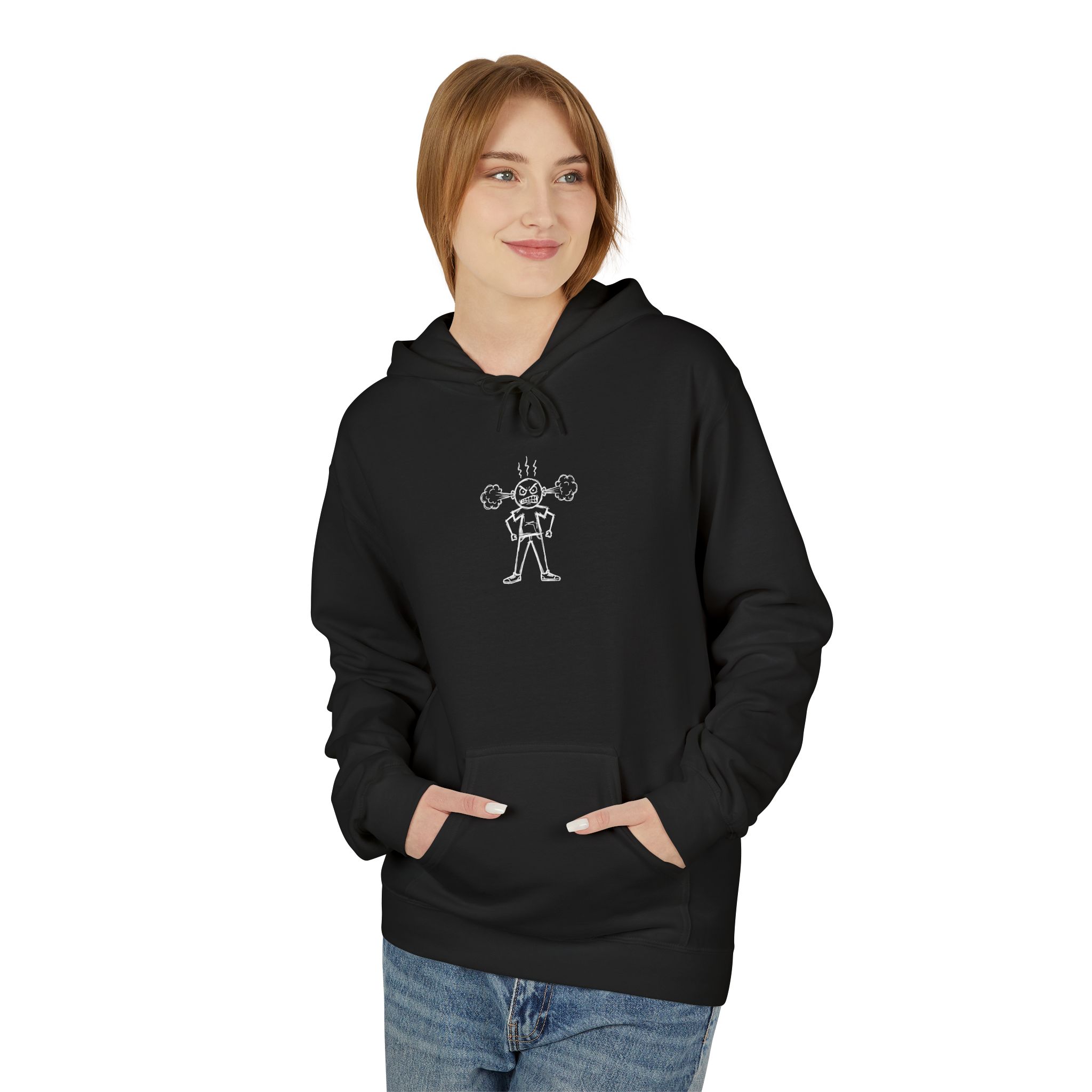 Steaming Mad Hoodie – Cartoon Anger Expression Art - Image 3