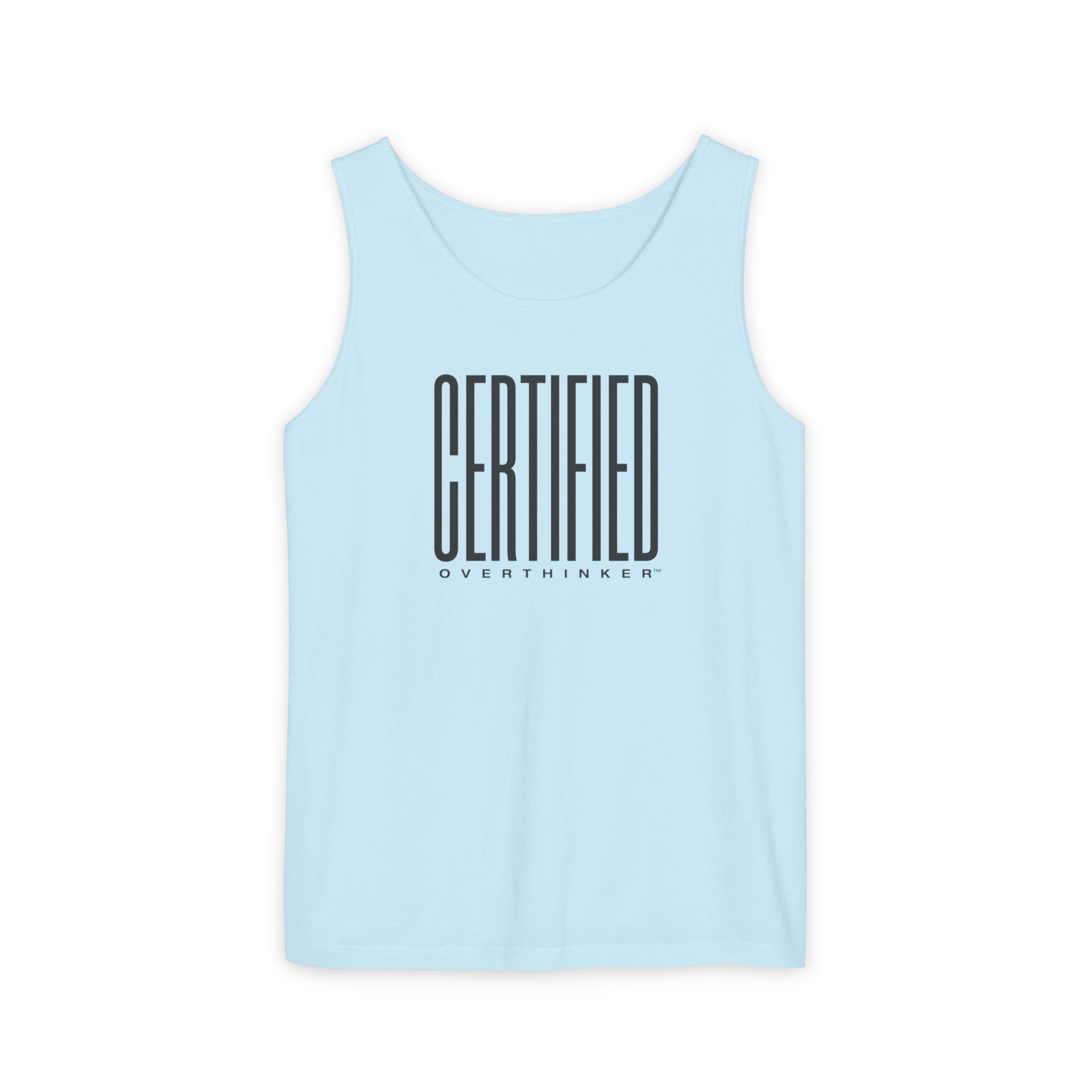 Certified Overthinker™ Sans-Serif Tank Top – Bold Black on White - Image 17