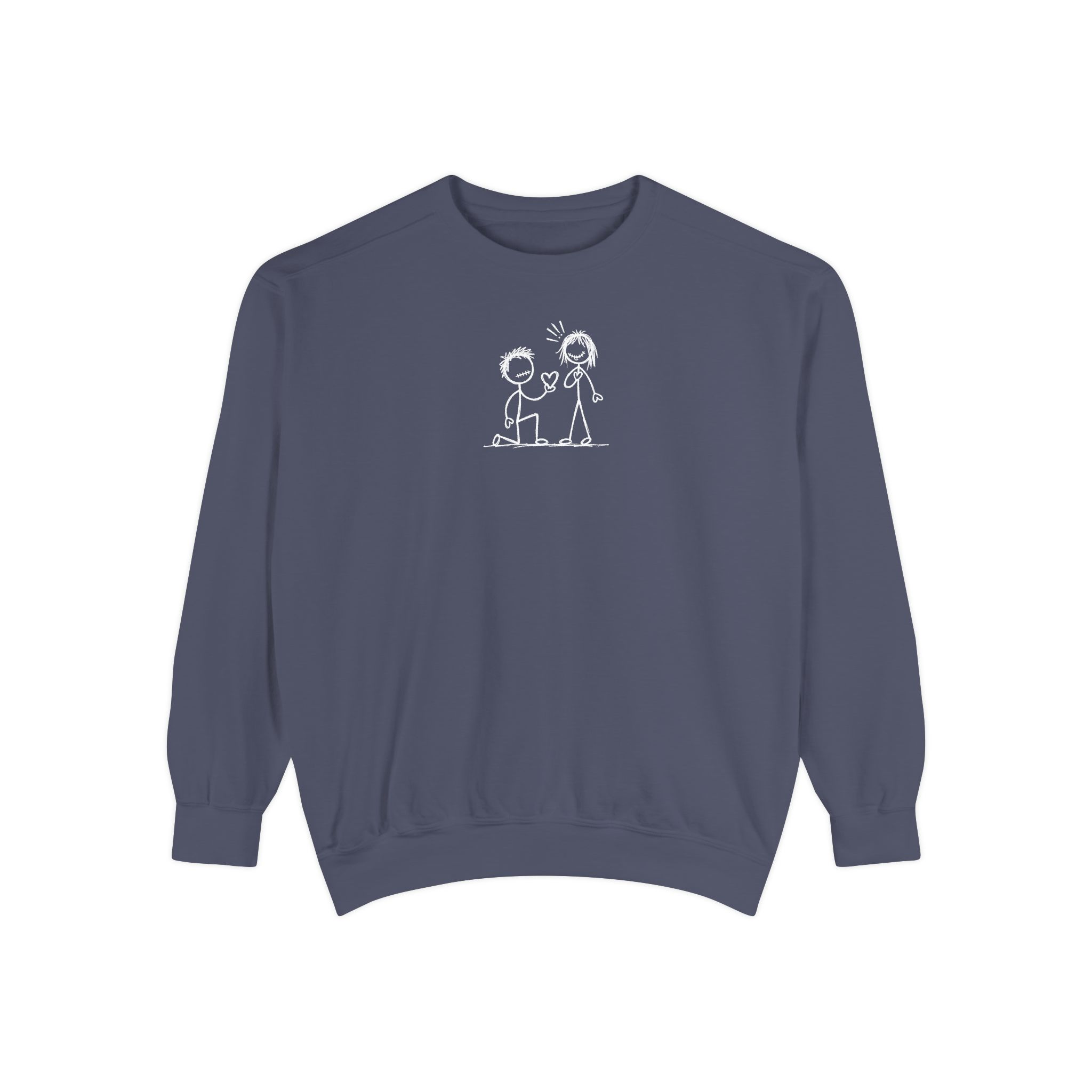 Proposal Doodle Sweatshirt – Romantic Stick Figure Art