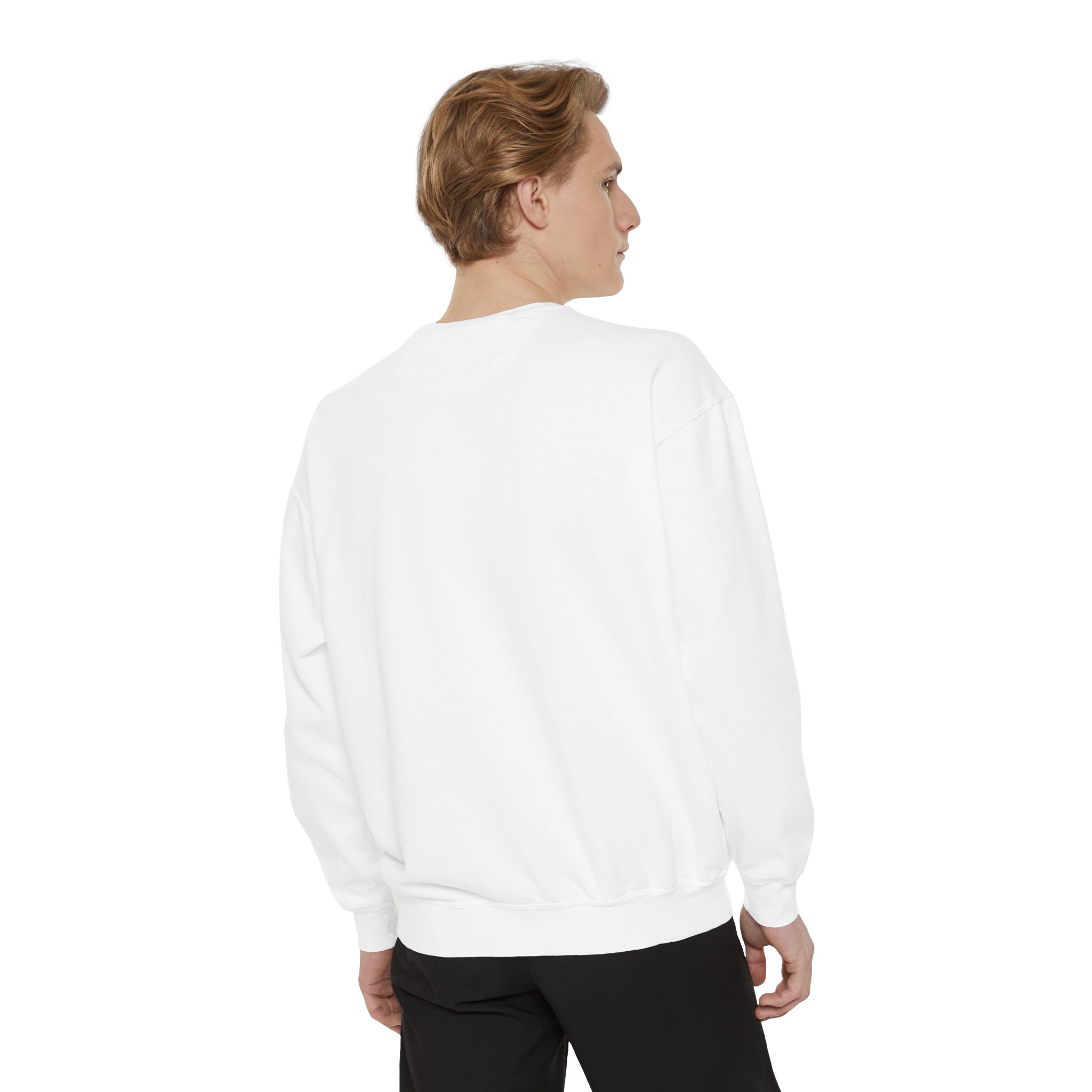 Void Red Outline Sweatshirt – Neon-Style Typography on White - Image 4