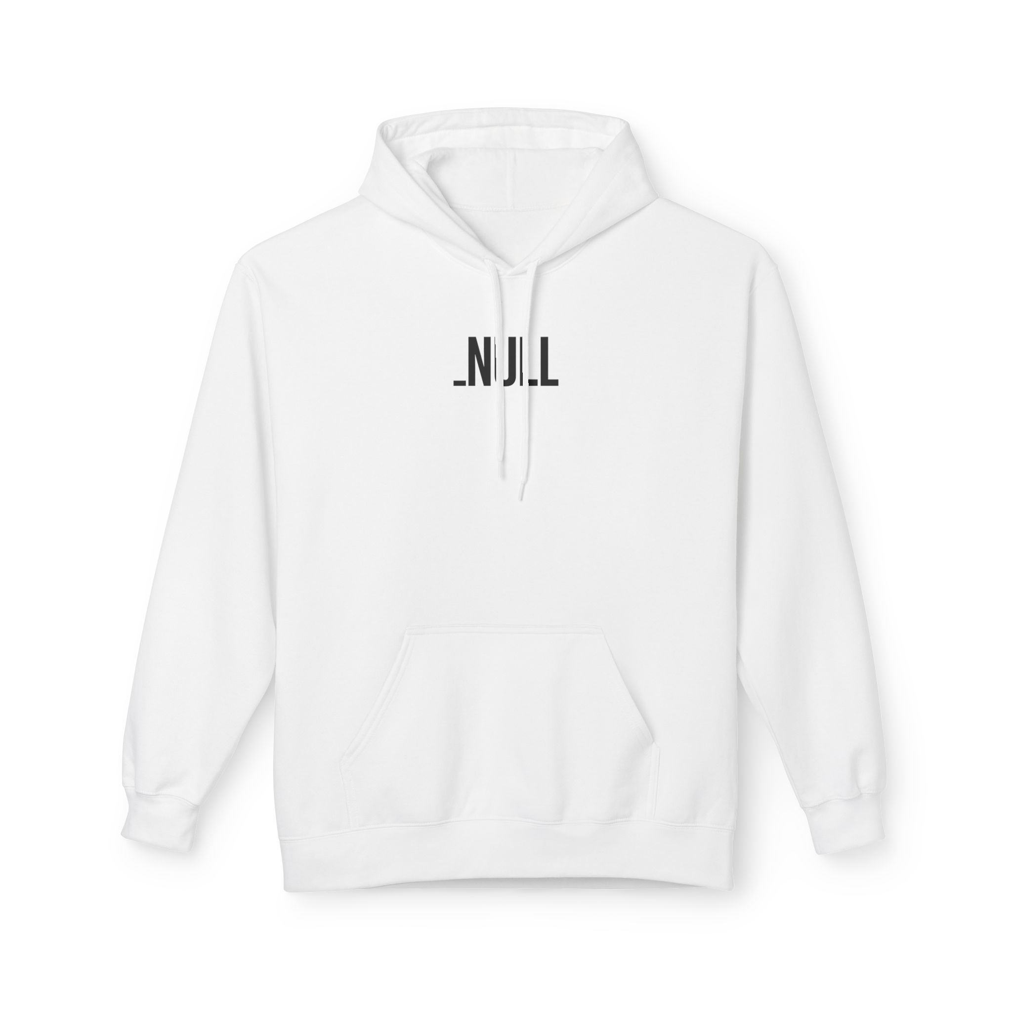 _NULL Hoodie – Programmer Bold Type on White