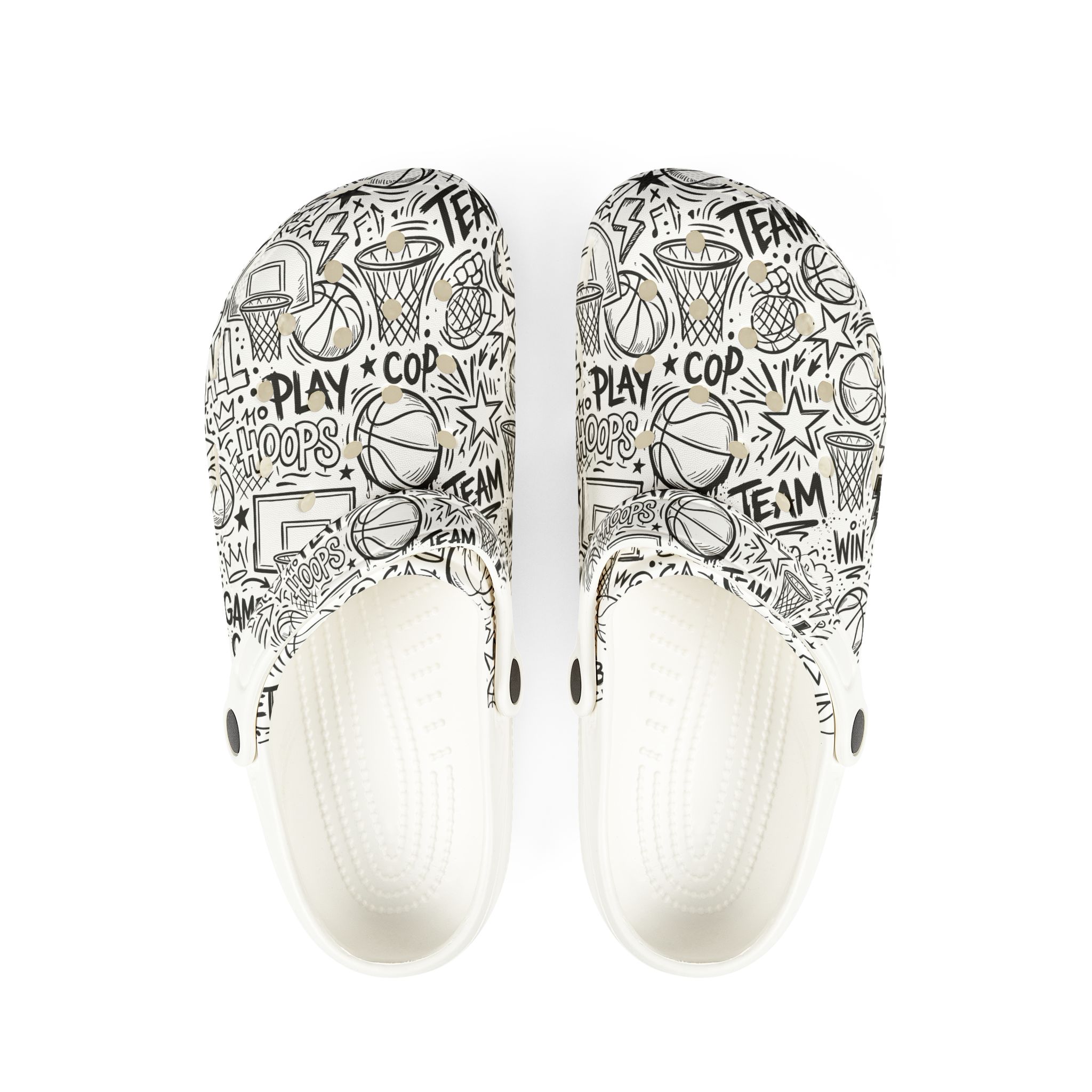 Apex Court Basketball Doodle EVA Foam Clogs