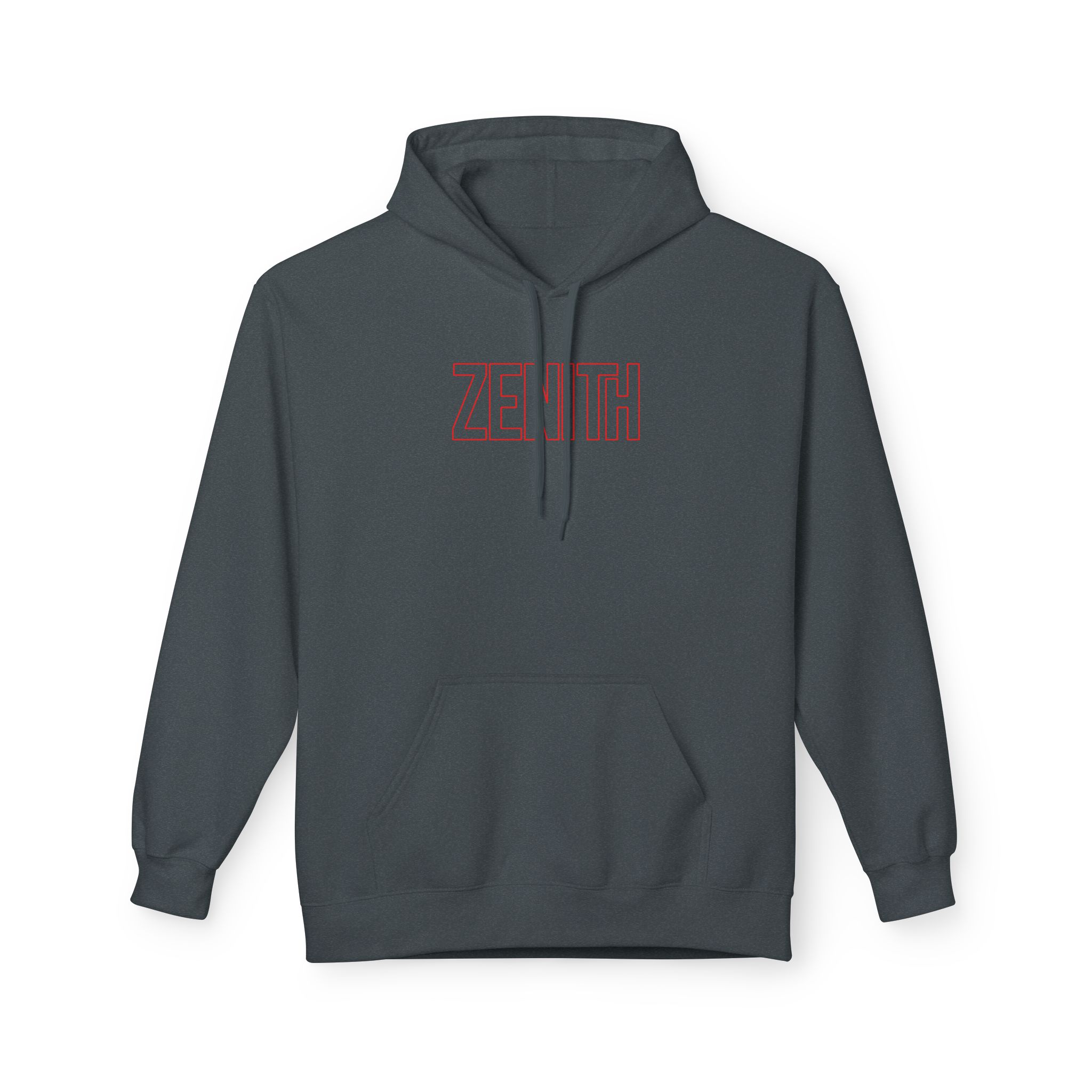 Zenith Red Outline Hoodie – Peak Performance Typography - Image 5
