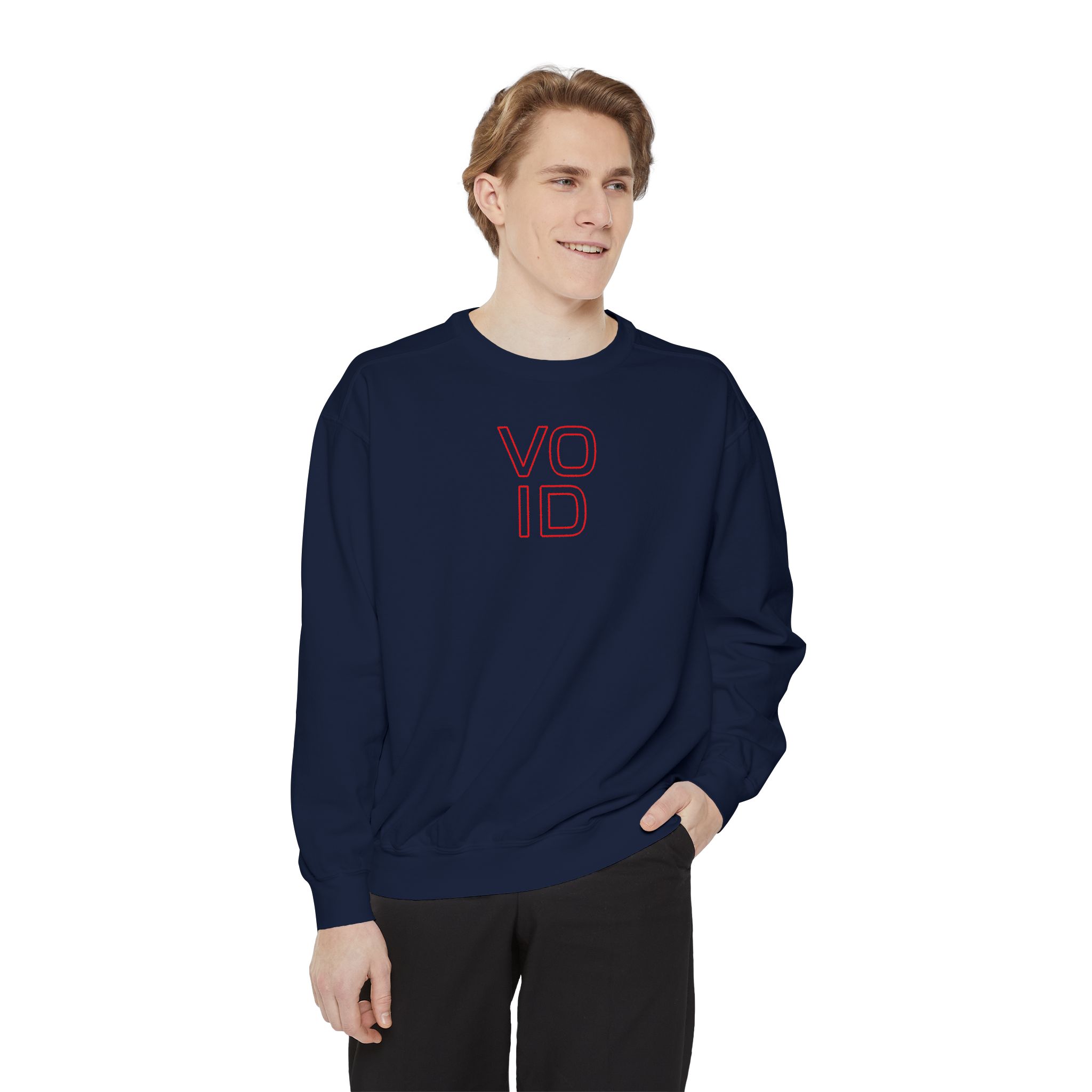 Void Red Outline Sweatshirt – Neon-Style Stacked Typography - Image 7