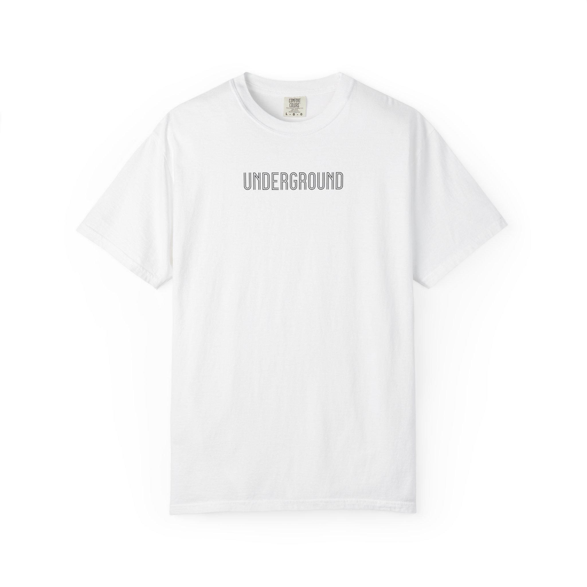 Underground Tee – Retro Art Deco Outline on White