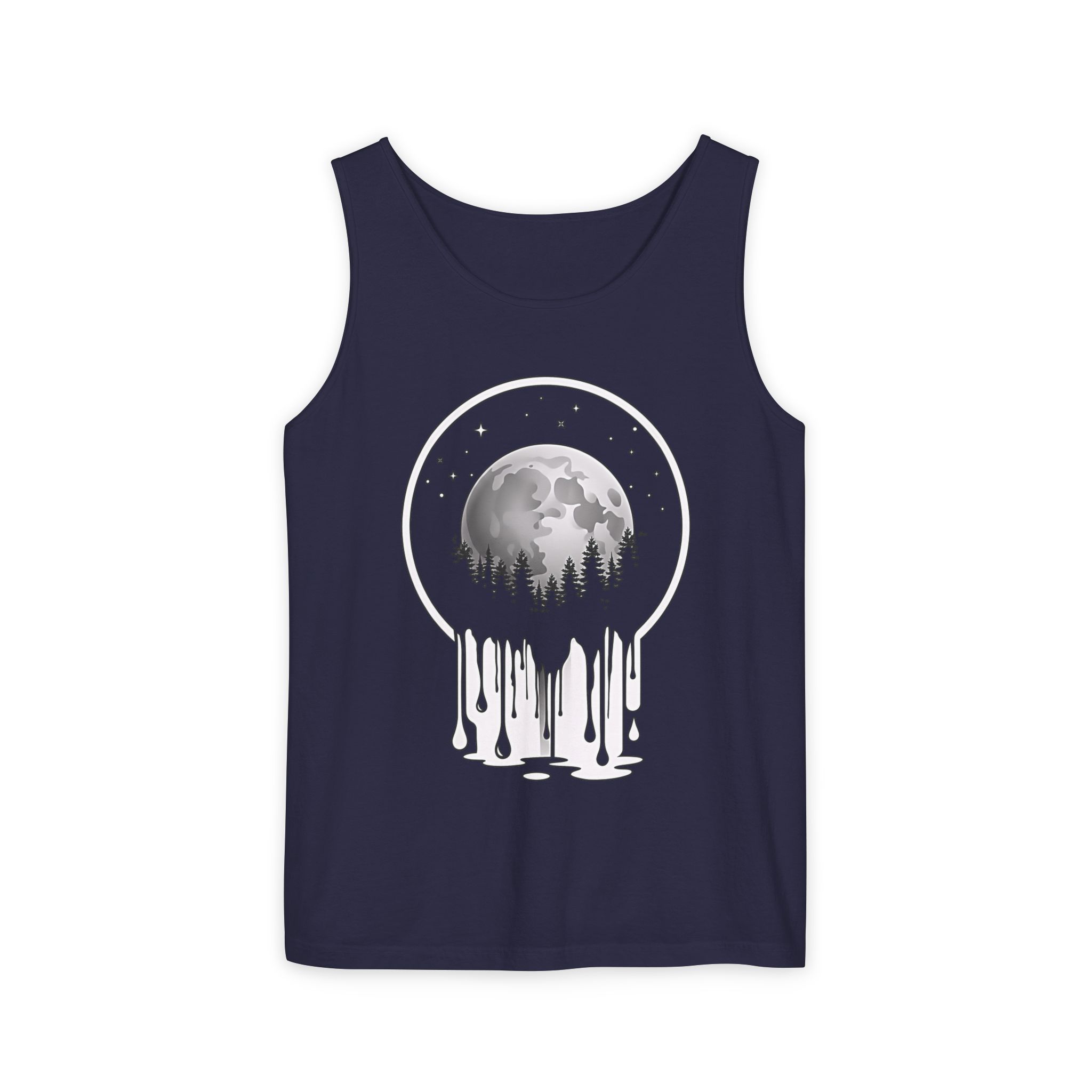 Melting Moon Tank Top – Mystical Forest Night Art