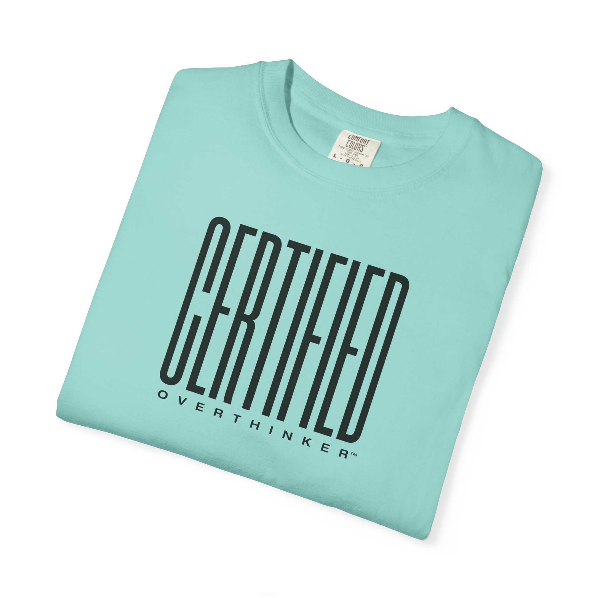 Certified Overthinker™ Sans-Serif Tee – Bold Black on White - Image 15