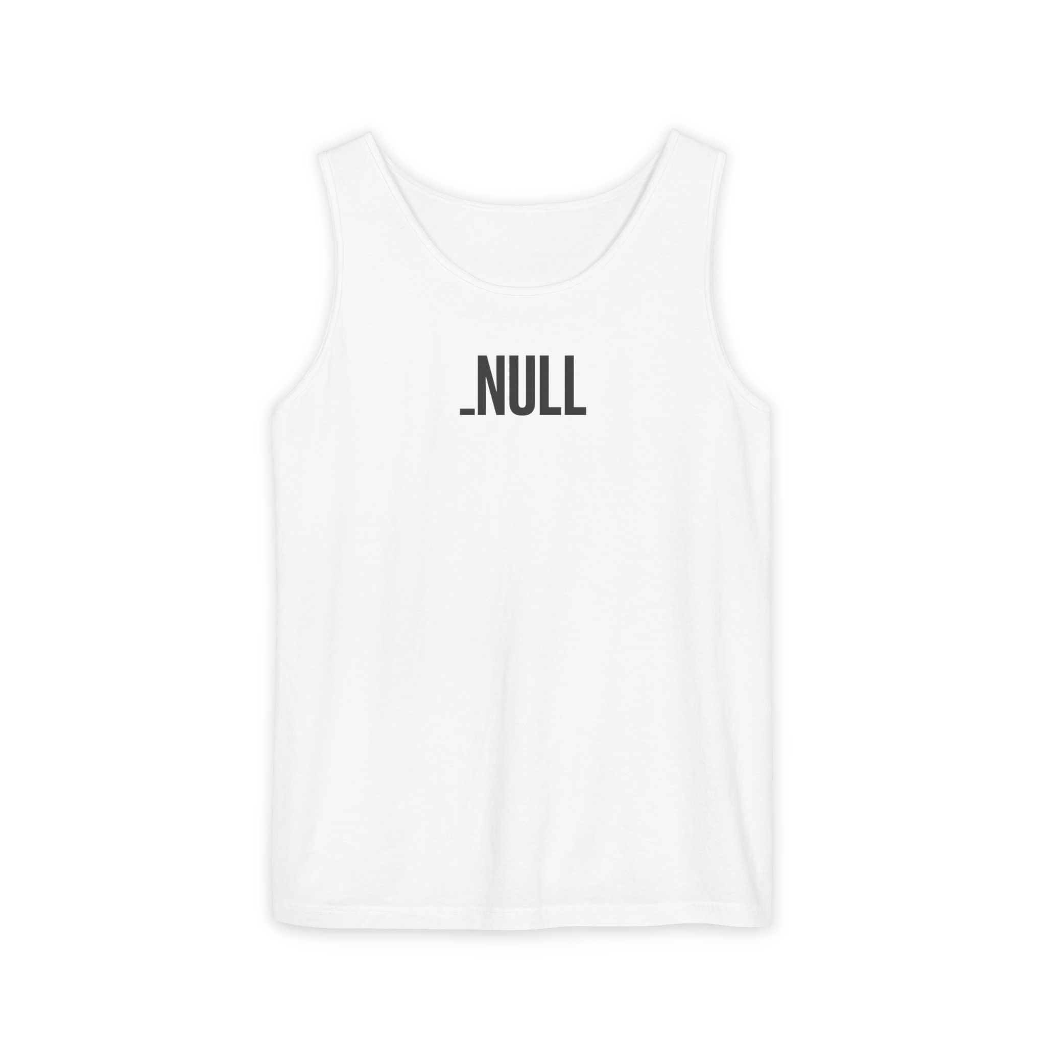 _NULL Tank Top – Programmer Bold Type on White
