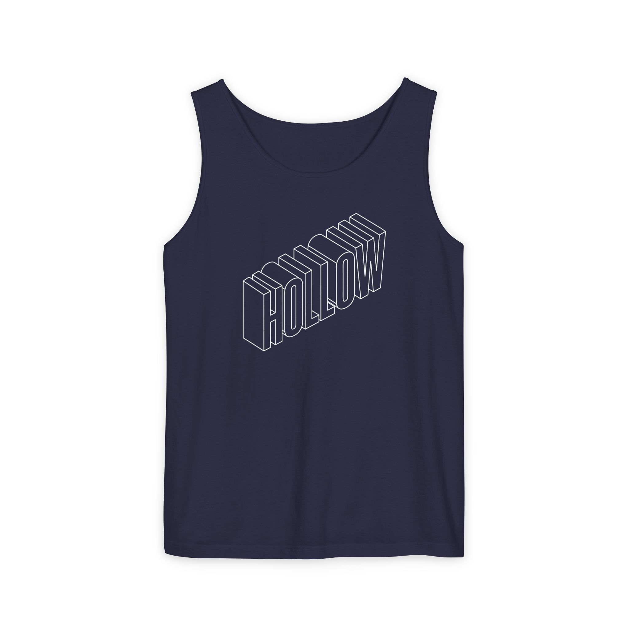 Hollow Tank Top – Isometric 3D Outline Lettering