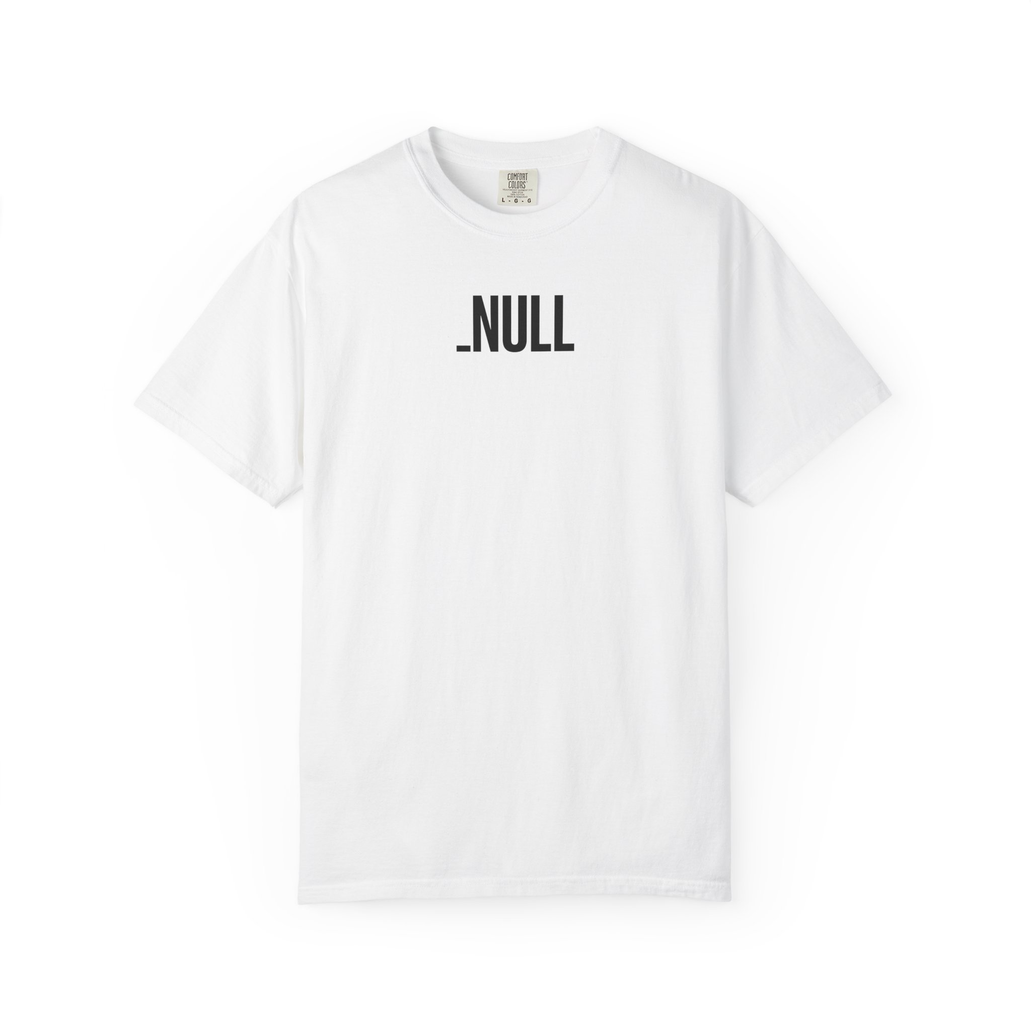 _NULL Tee – Programmer Bold Type on White