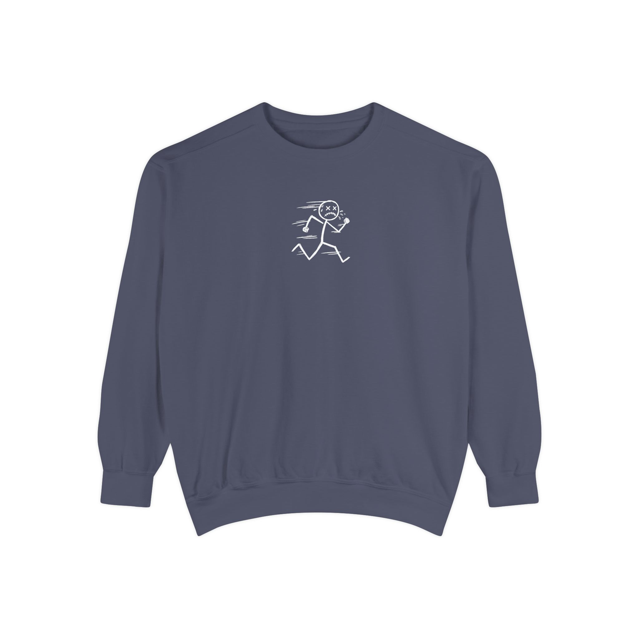 Dead Sprint Sweatshirt – Exhausted Stick Figure Running Art