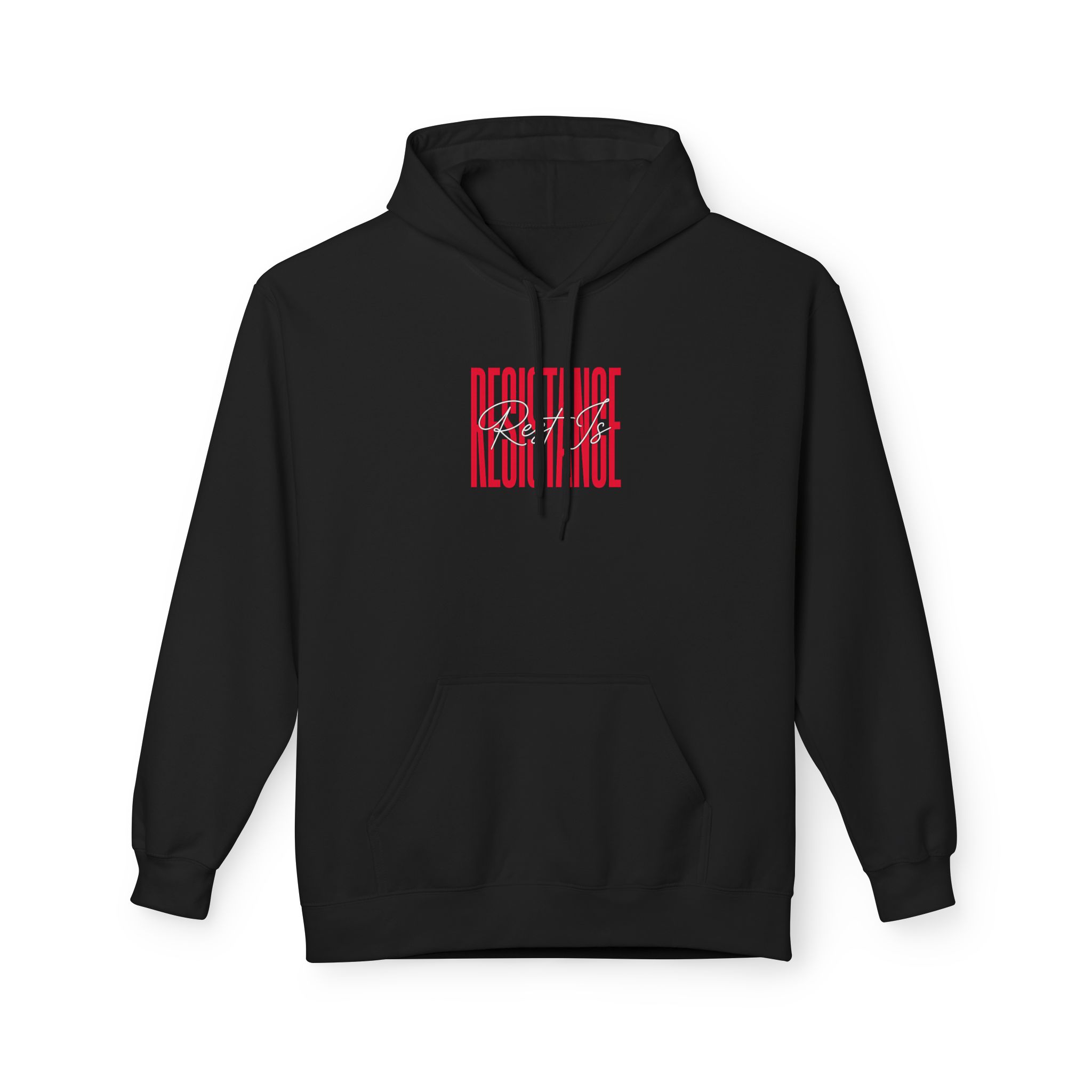 Rest Is Resistance Hoodie – Bold Red Wellness Statement