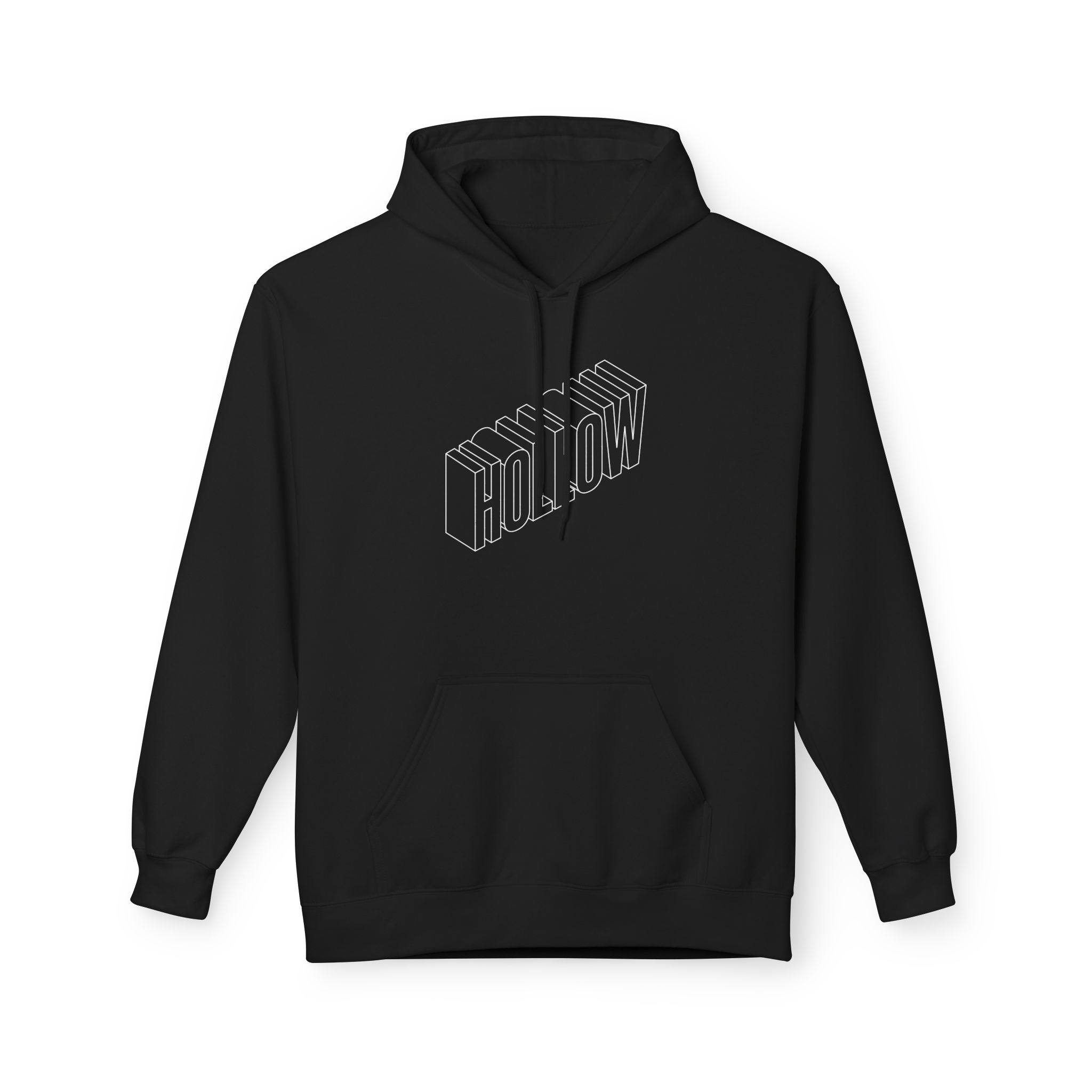 Hollow Hoodie – Isometric 3D Outline Lettering
