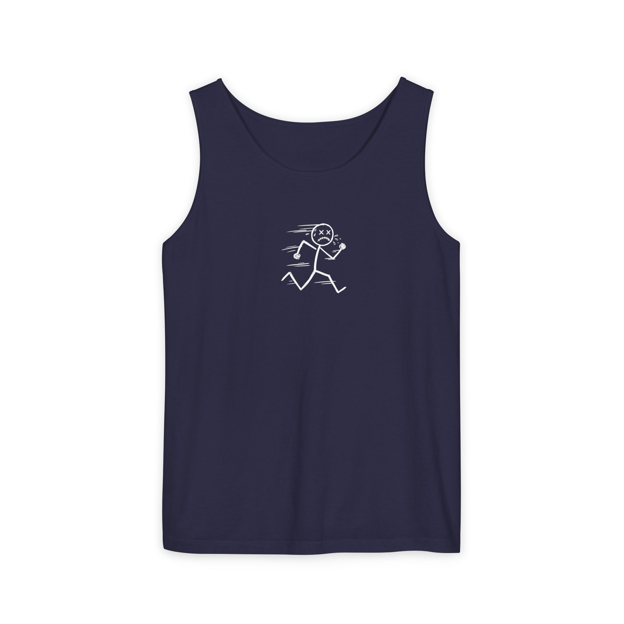 Dead Sprint Tank Top – Exhausted Stick Figure Running Art