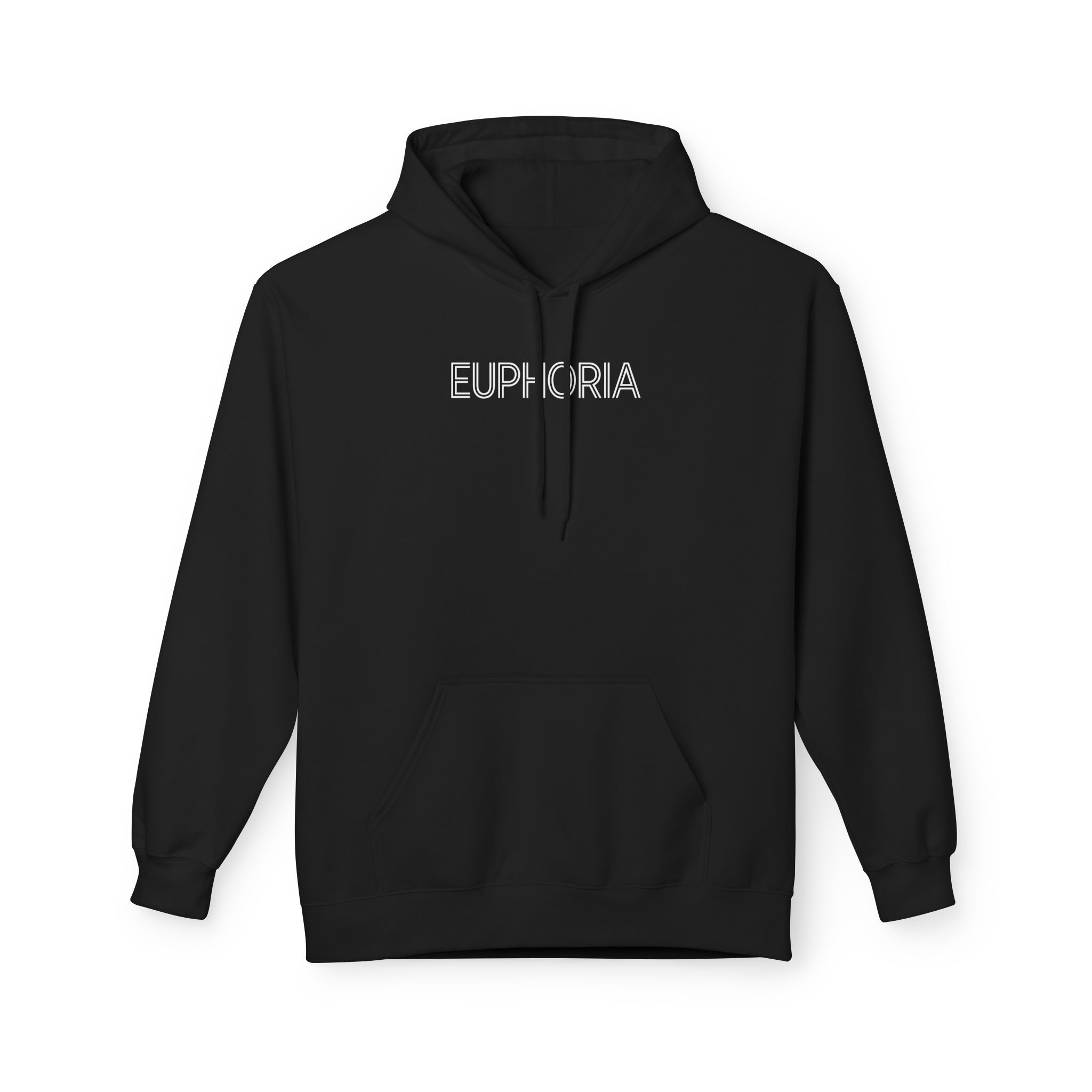 Euphoria Hoodie – Minimalist Outline Typography