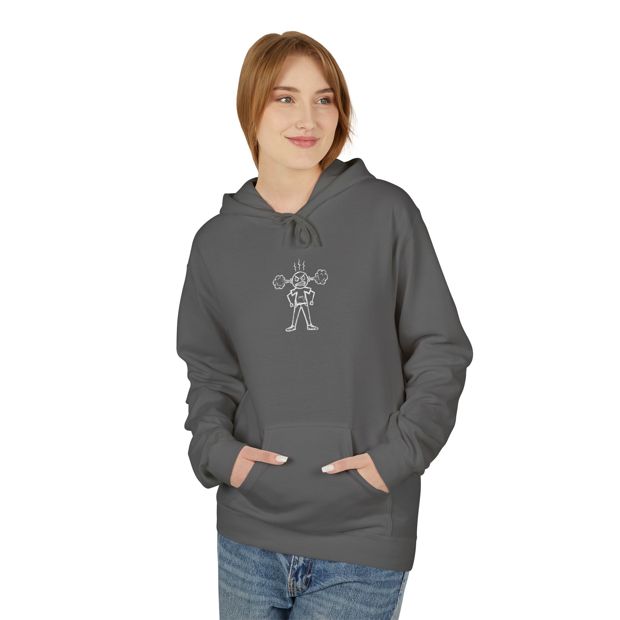 Steaming Mad Hoodie – Cartoon Anger Expression Art - Image 11