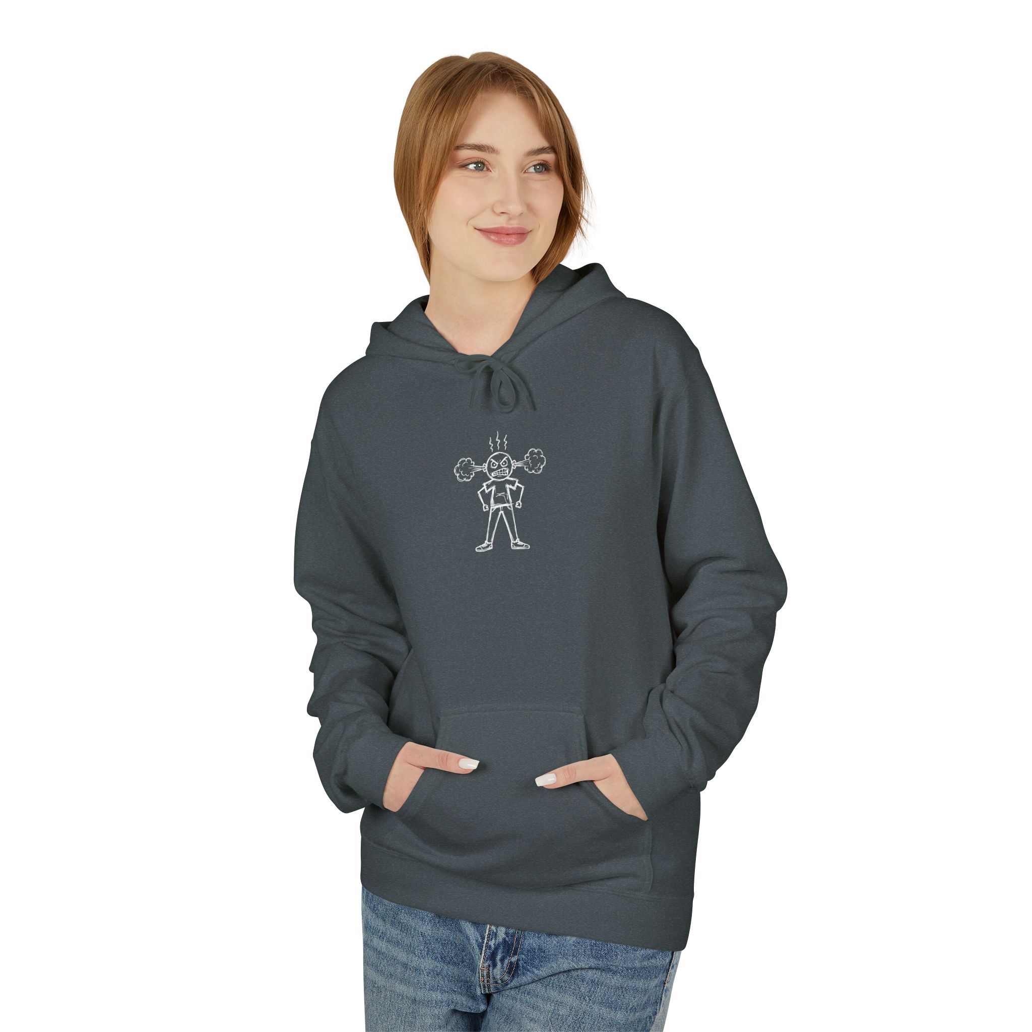 Steaming Mad Hoodie – Cartoon Anger Expression Art - Image 7
