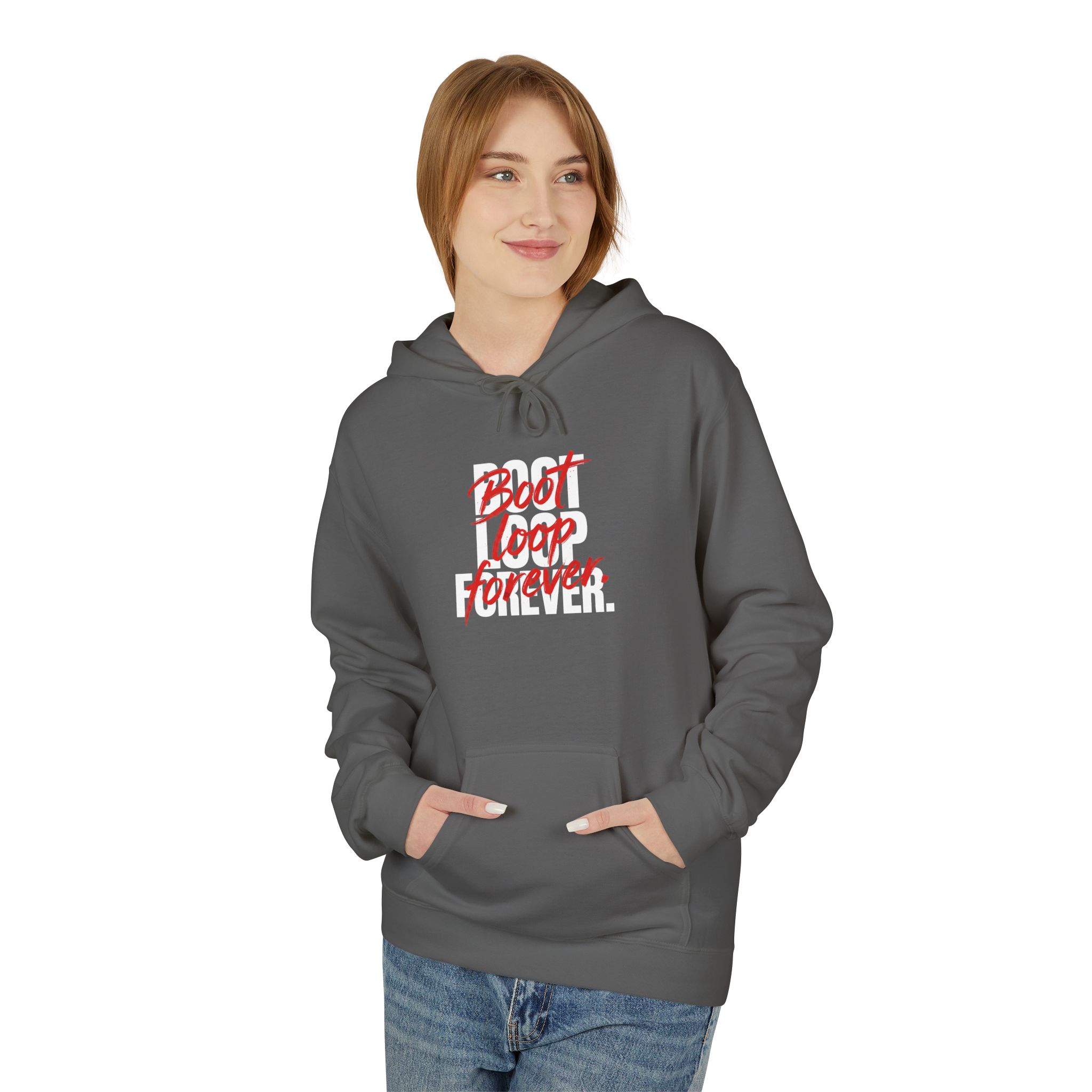 Boot Loop Forever Hoodie – Tech Humor Streetwear - Image 11