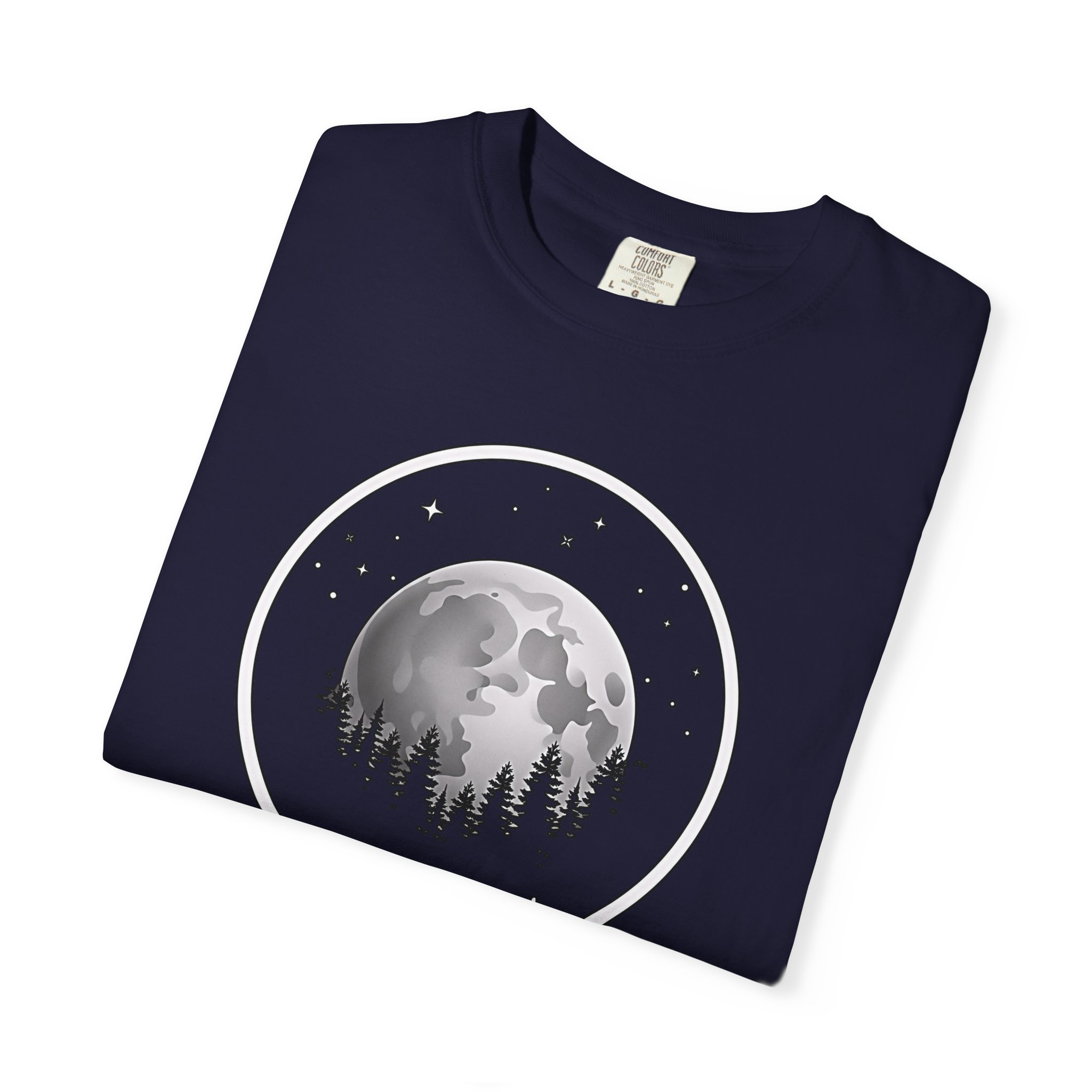 Melting Moon Tee – Mystical Forest Night Art - Image 3