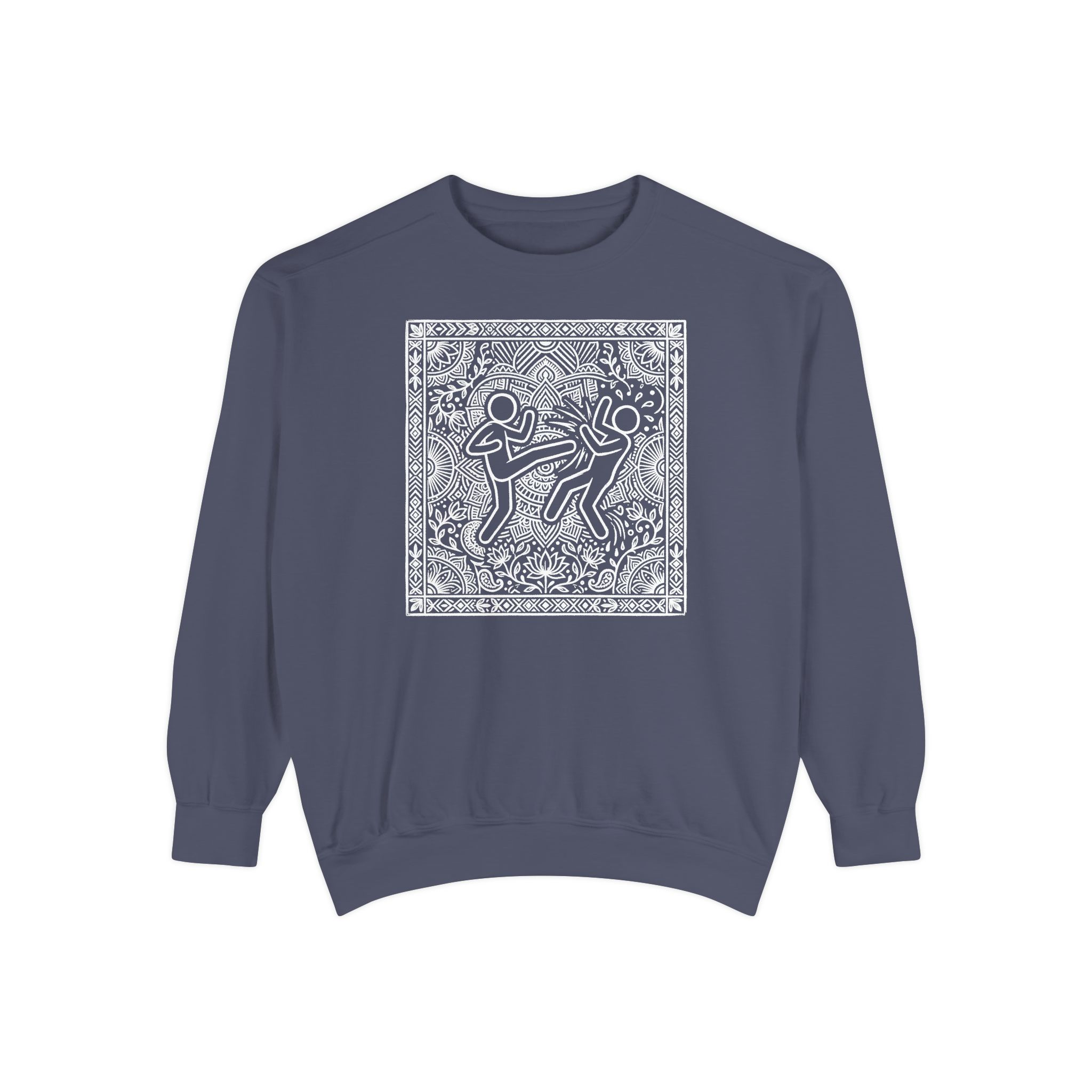 Mandala Fighters Sweatshirt – Keith Haring Meets Indian Folk Art