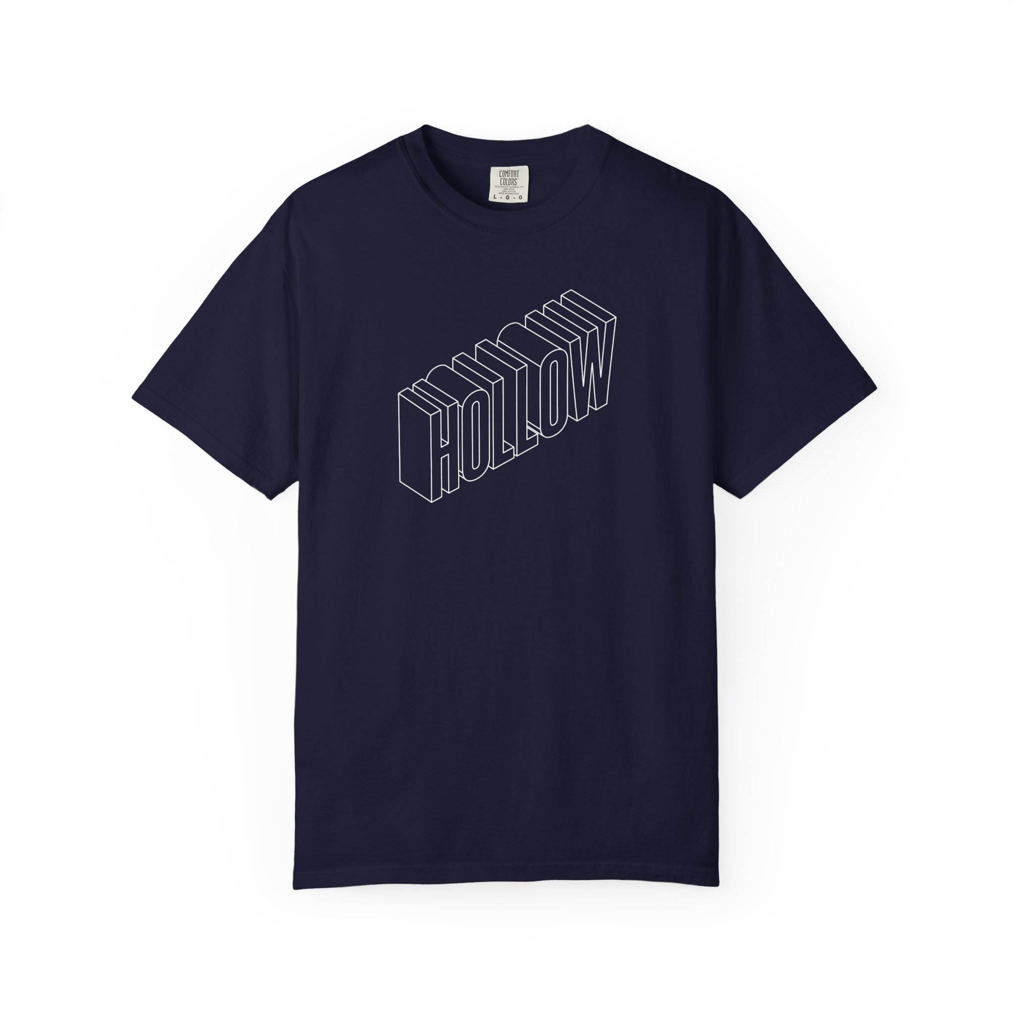 Hollow Tee – Isometric 3D Outline Lettering