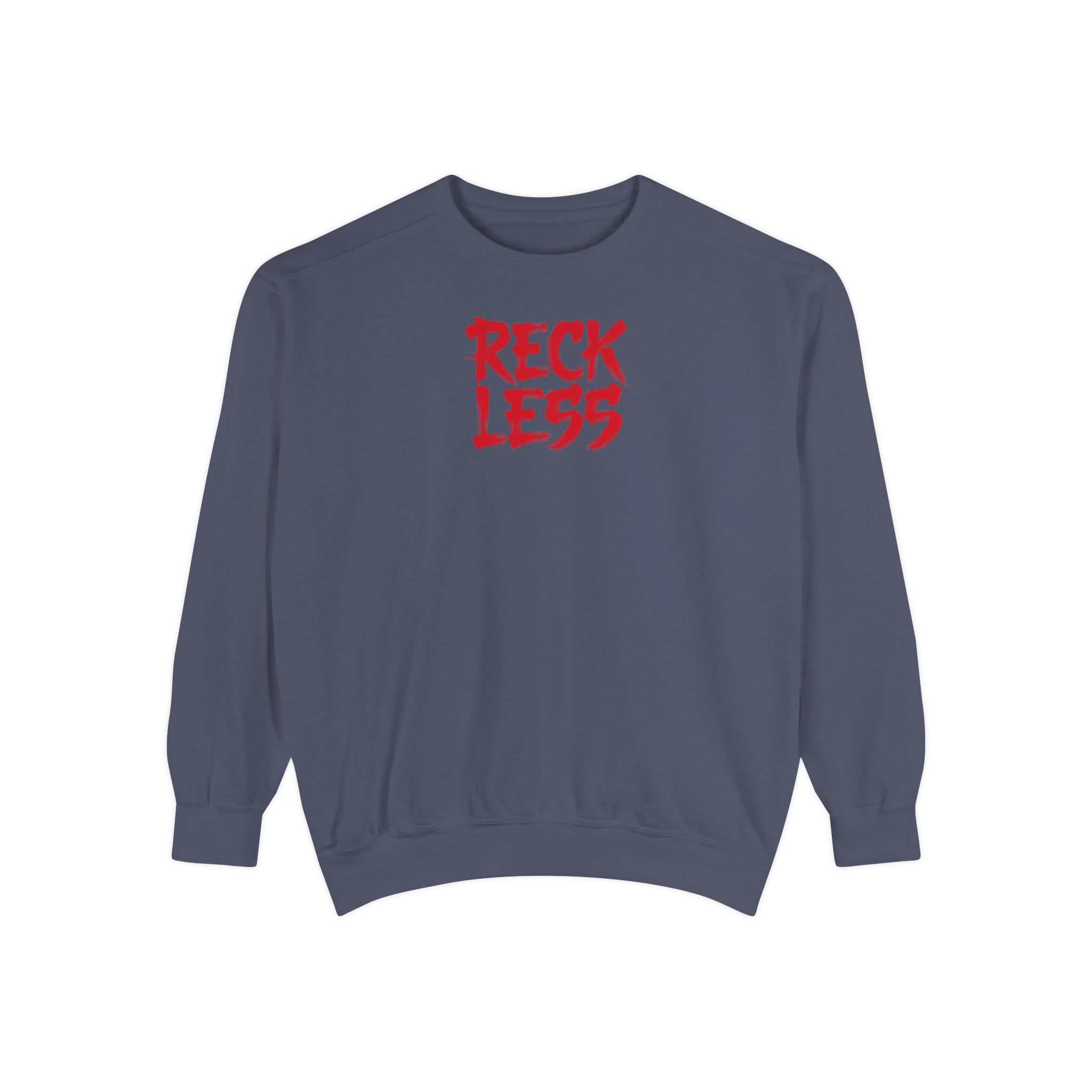 Reckless Sweatshirt – Red Brush Grunge Typography