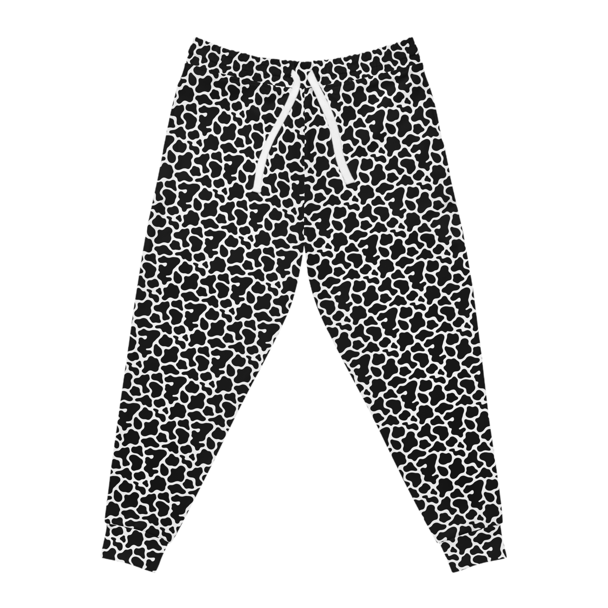Black & White Giraffe Spot AOP Athletic Joggers