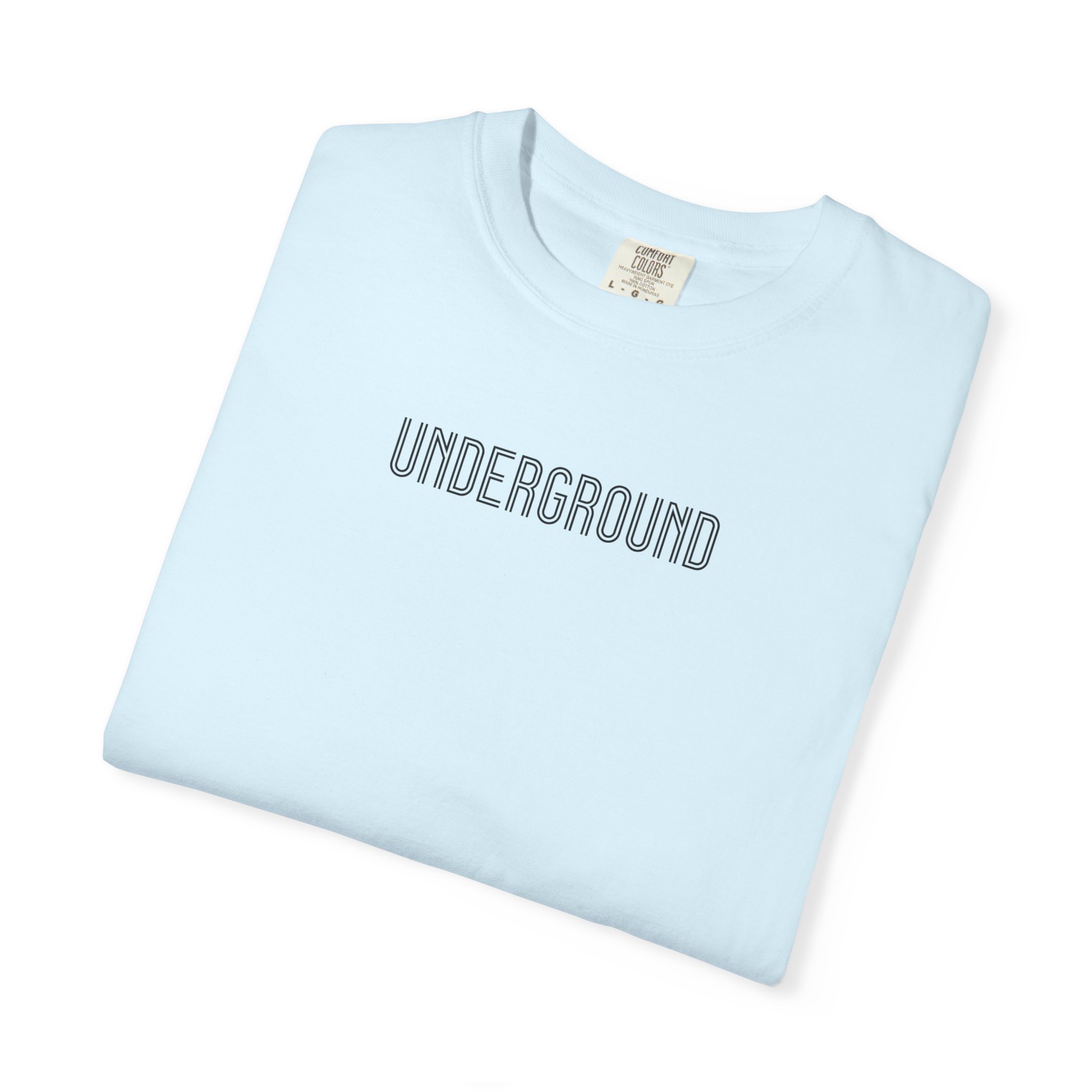 Underground Tee – Retro Art Deco Outline on White - Image 19