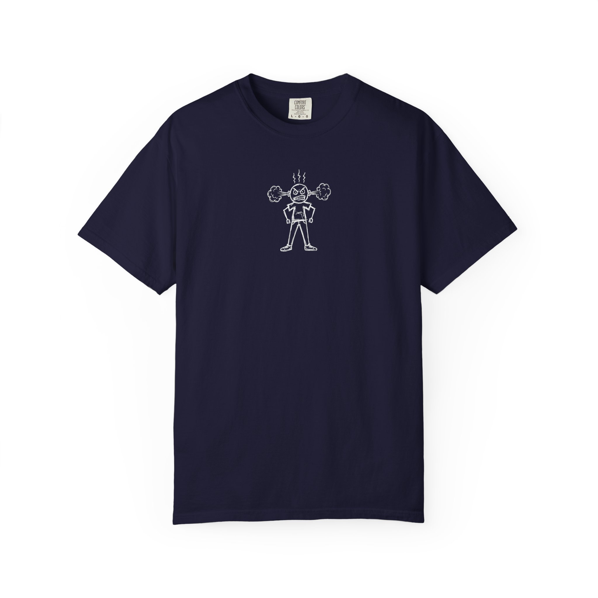 Steaming Mad Tee – Cartoon Anger Expression Art