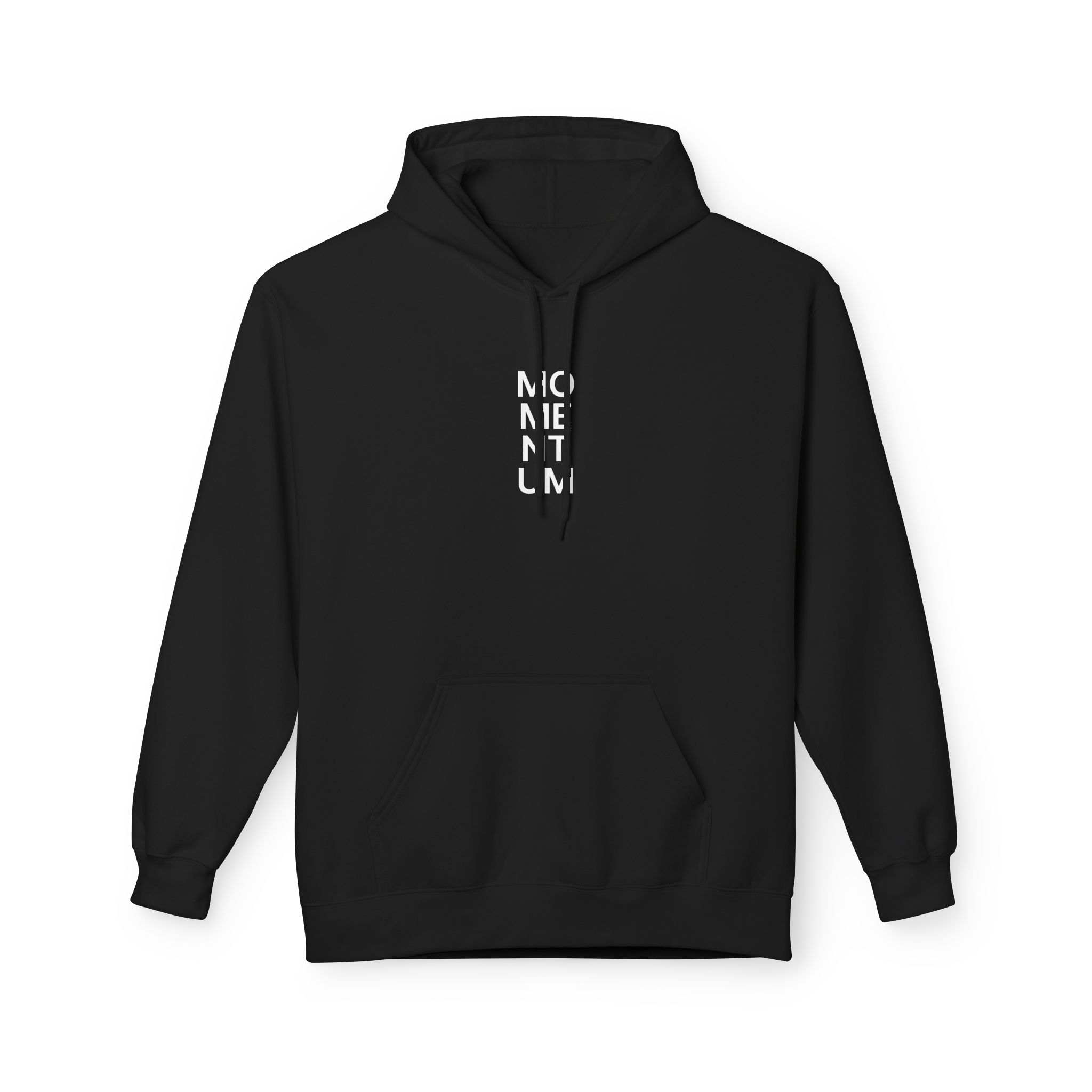Momentum Hoodie – Bold Stacked Sans-Serif Typography