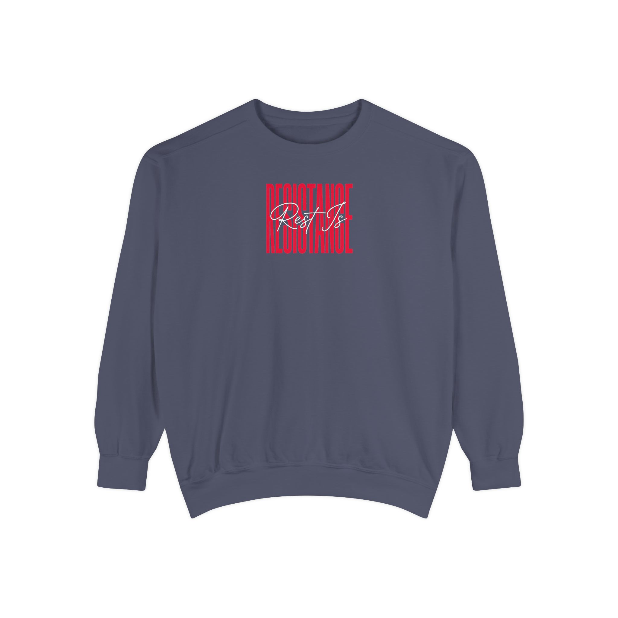 Rest Is Resistance Sweatshirt – Bold Red Wellness Statement