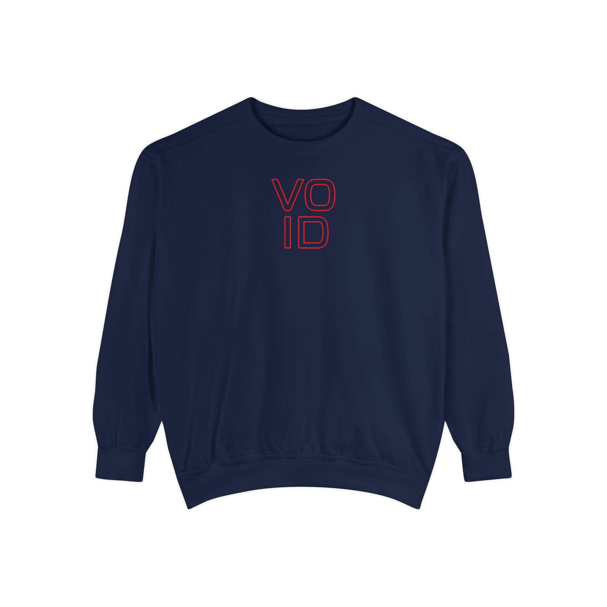Void Red Outline Sweatshirt – Neon-Style Stacked Typography - Image 5