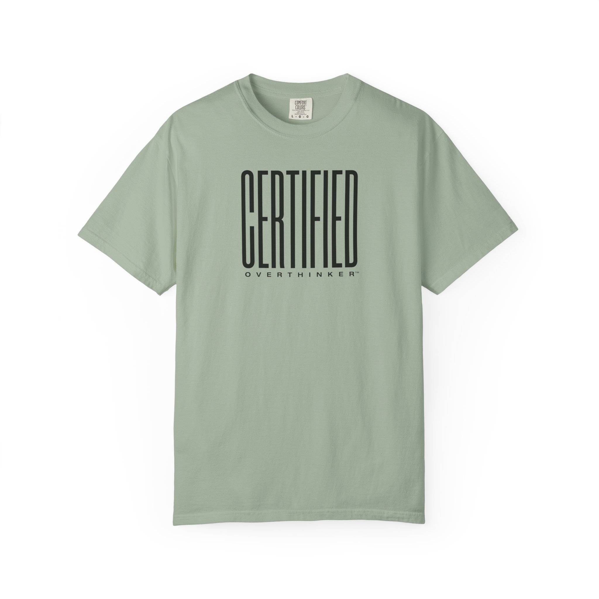 Certified Overthinker™ Sans-Serif Tee – Bold Black on White - Image 9