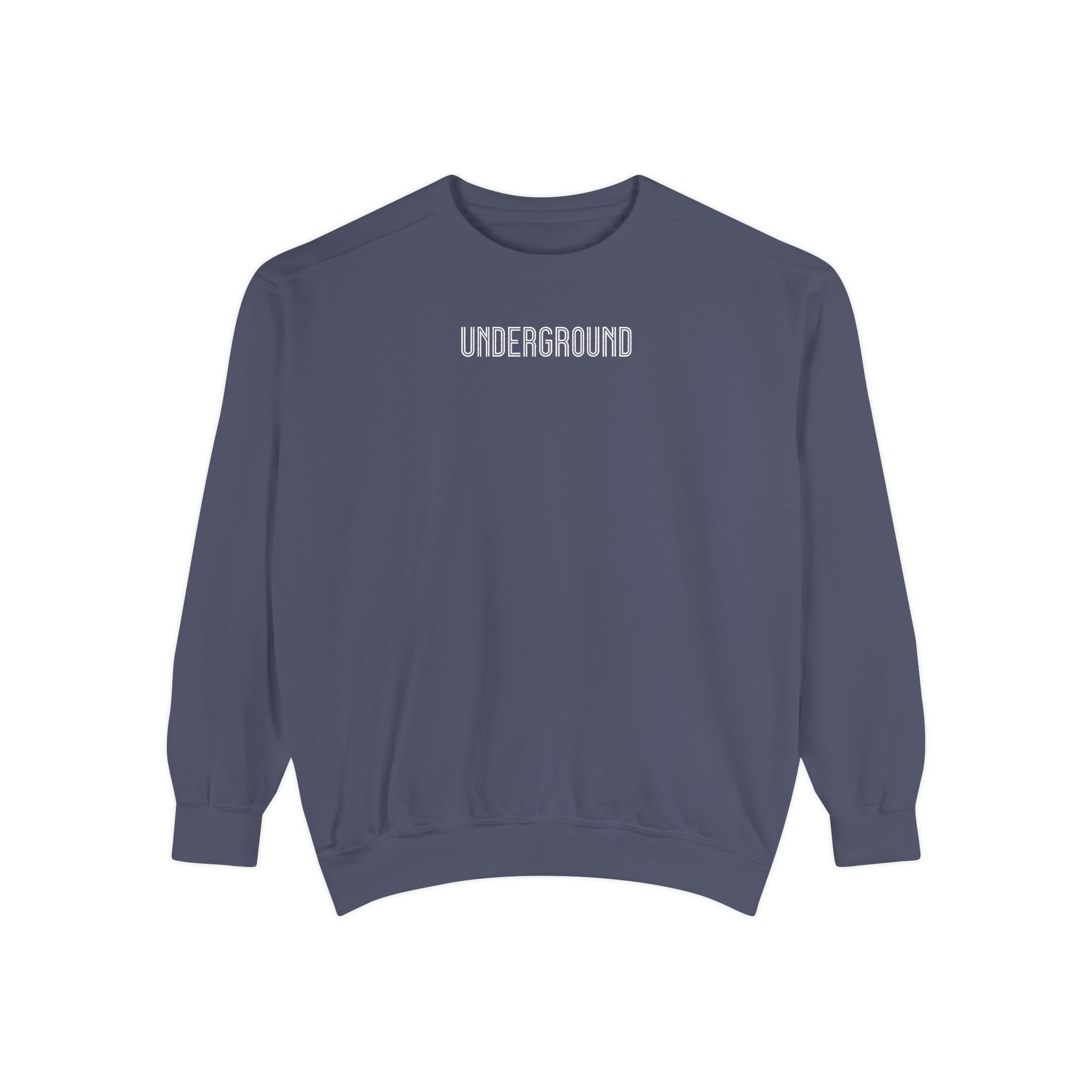 Underground Sweatshirt – Retro Double-Outline Art Deco Type